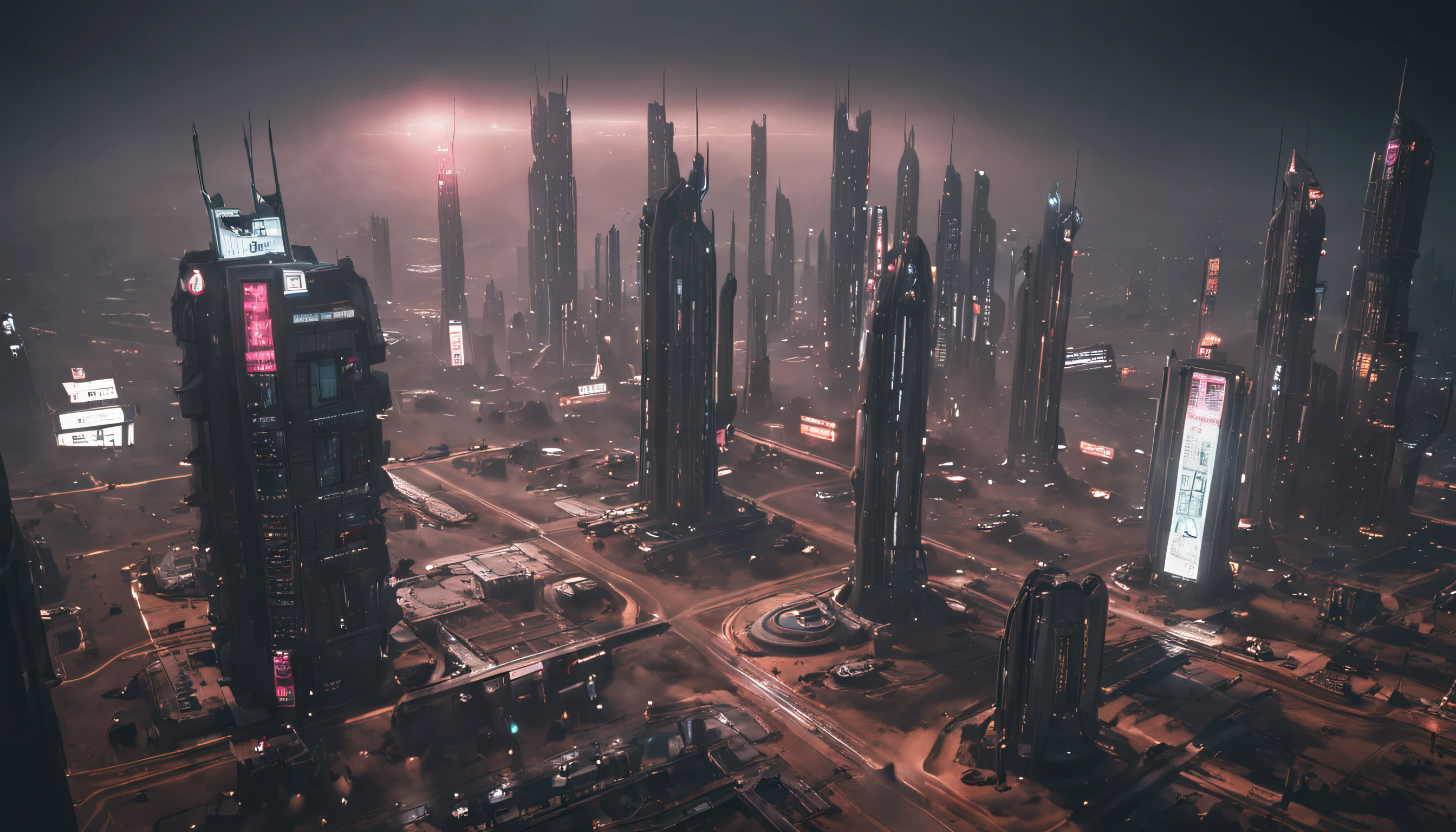 Cyberpunk cityu na Tuopia Planitia, on mars