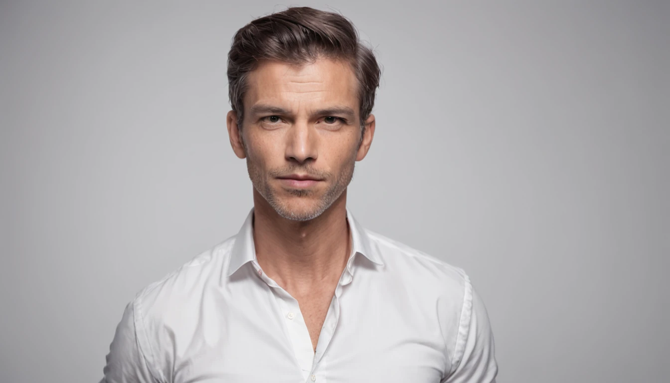 Absurdo, high resolution, super detalhado, homem musculoso de 40 anos, um cara incrivelmente bonito e robusto, Pose de corpo inteiro, Standing up, (((Hands in pockets))), (((camisa preta oxford))), encaixar, white underwear, Sem sapatos, (no rosto: 1.3), facial, rosto detalhado, olhos perfeitos, Serious expression, corte de cabelo curto, Contexto deserto, detalhes intrincados, natural lighting, Anatomia correta, good composition, imagem masculina, manly, crisp and crisp, textura da pele