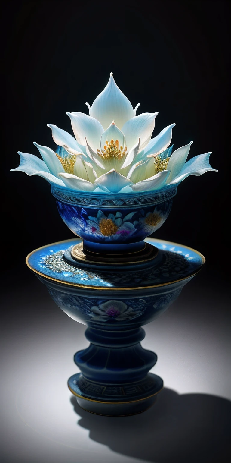 best quality, realistic, photorealistic,  ultra detailed, "Mountain of Flower and Fruit+Fairy+Chinese Architecture" highly detailed carving on "southern ice" porcelain,Ultra wide angle,Accent Lighting,Volumetric Lighting,backlighting, (detailed light),((an extremely delicate and beautiful)),dramatic_shadow,ray_tracing,hdr