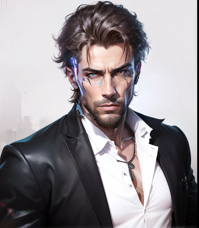 Change background cyberpunk. handsome men , realistic, 8k