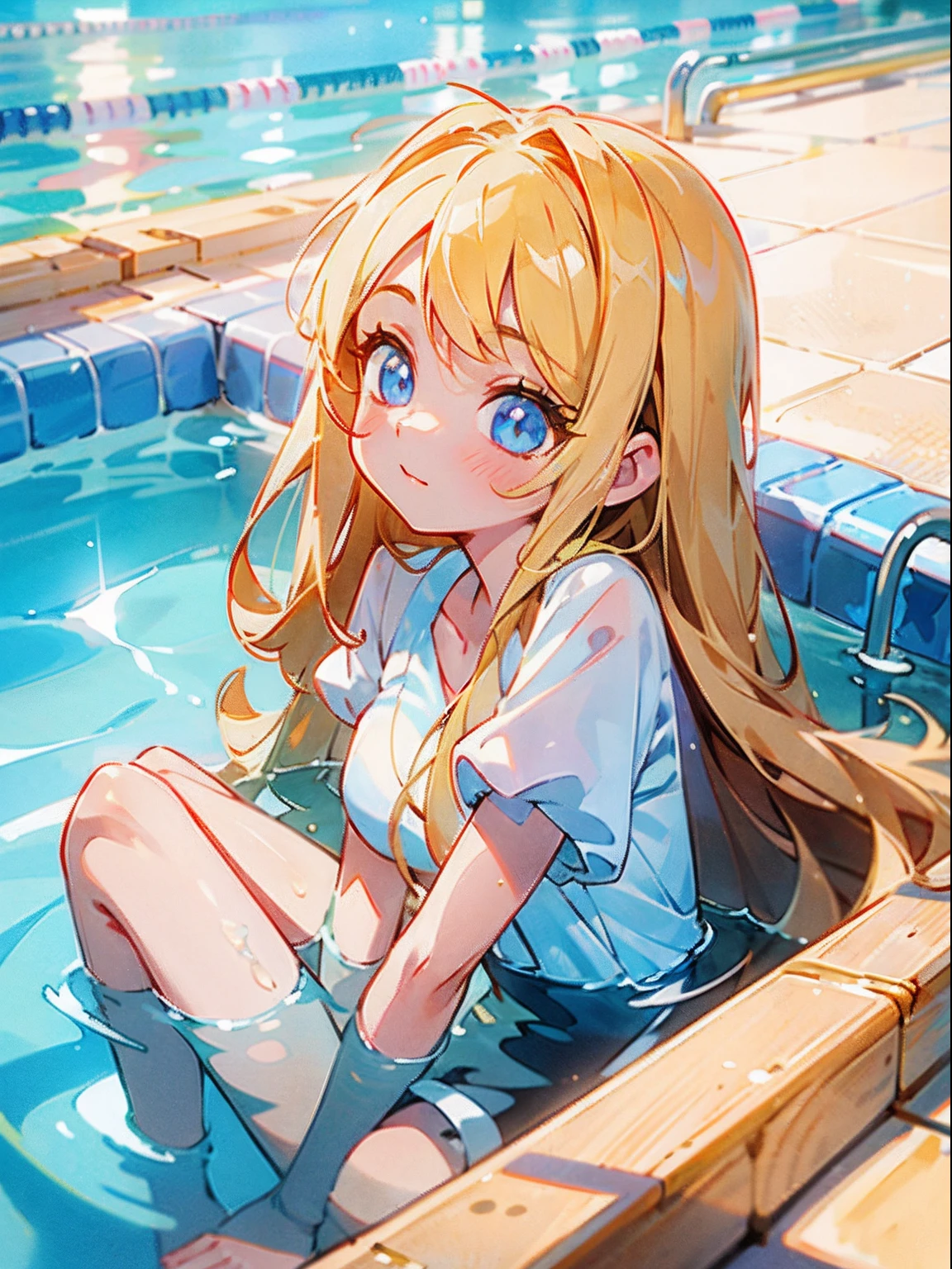 Anime Moe Art Style,Highest quality,High resolution,Anatomically correct,plural,Mid-s,Farbe々Hairstyle,Super detailed,Big Breasts,Shiny skin,Beautiful Skin,A rich expression,Farbeっぽい表情,smile,high school girl,Wide々hot spring,bathing,Completely naked,Nipples are visible,sexly,Naughty,Eyes drawn in detail,8k