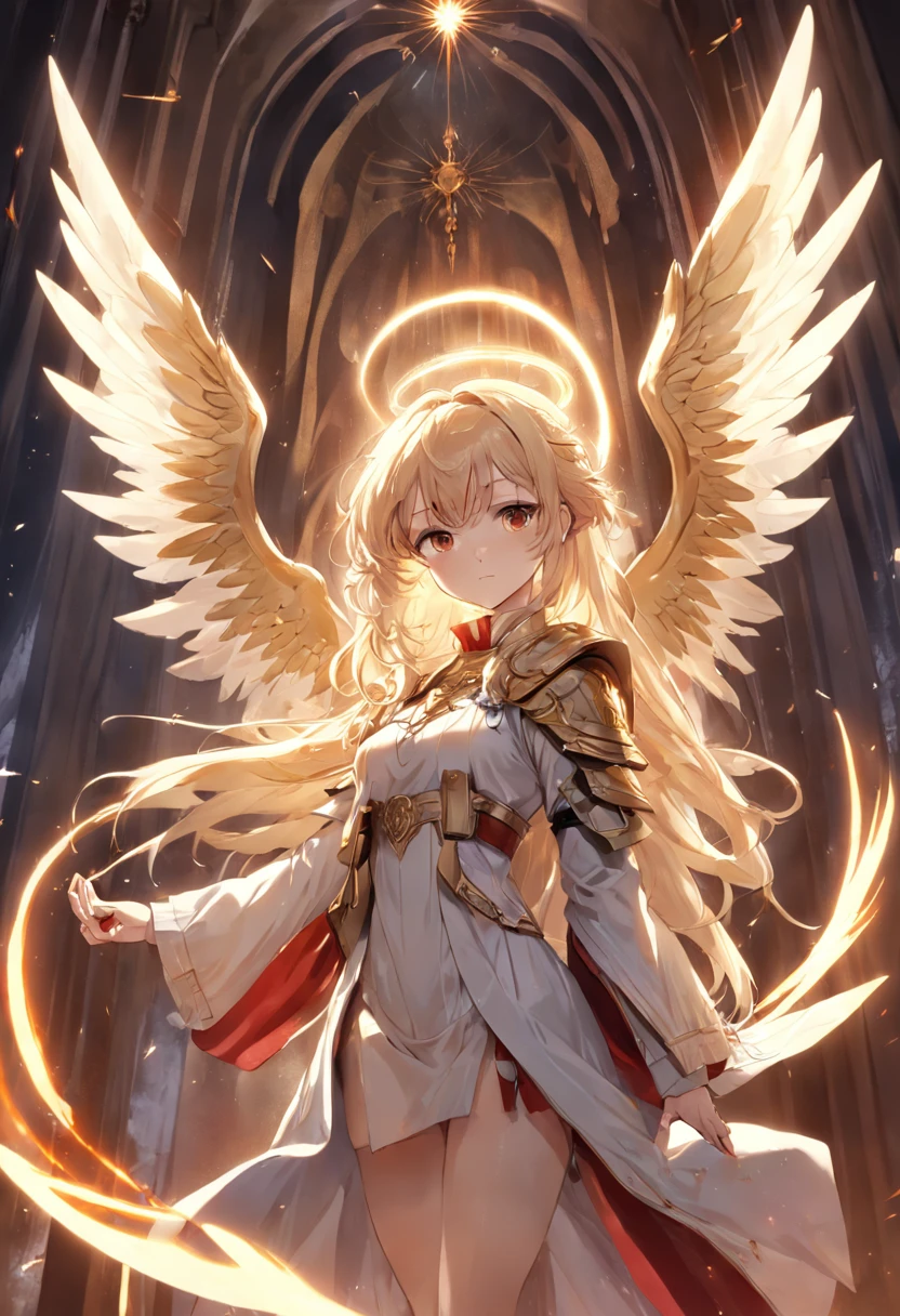 Iberia as a masterpiece of God;Background;suns,ray of lights;The angel's weapon in hand;Beautiful mature woman;Ultra photo realsisim