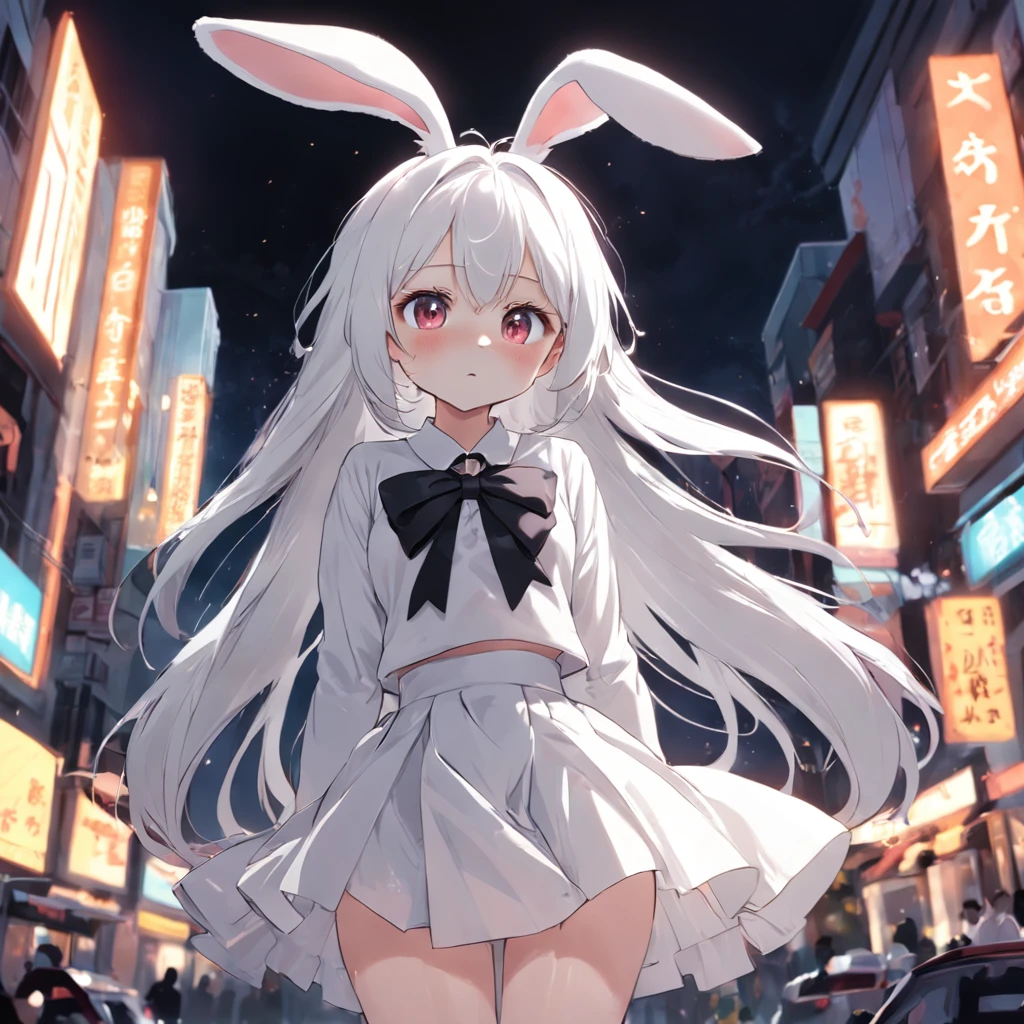(((soio))) long whitr hair:1, (full bodyesbian: 2.32) Wearing a floral dress and black shoes,, The hair was ruffled by the wind,Bunny ears:1.8,Cartoon sitting on the streets of the city, beautiful detailed digital art, The drawing numbers are lovely, Cartoon style illustration, Stylized digital illustration, stunning digital illustration, beautiful digital art, digital cartoon painting art, 3D cartoon digital painting, Beautiful digital illustration, Children's art on the art station, detailed digital illustration, Detailed digital art, Digital illustration, Exquisite digital illustration, 8K, Chibi Digital | | | | | |