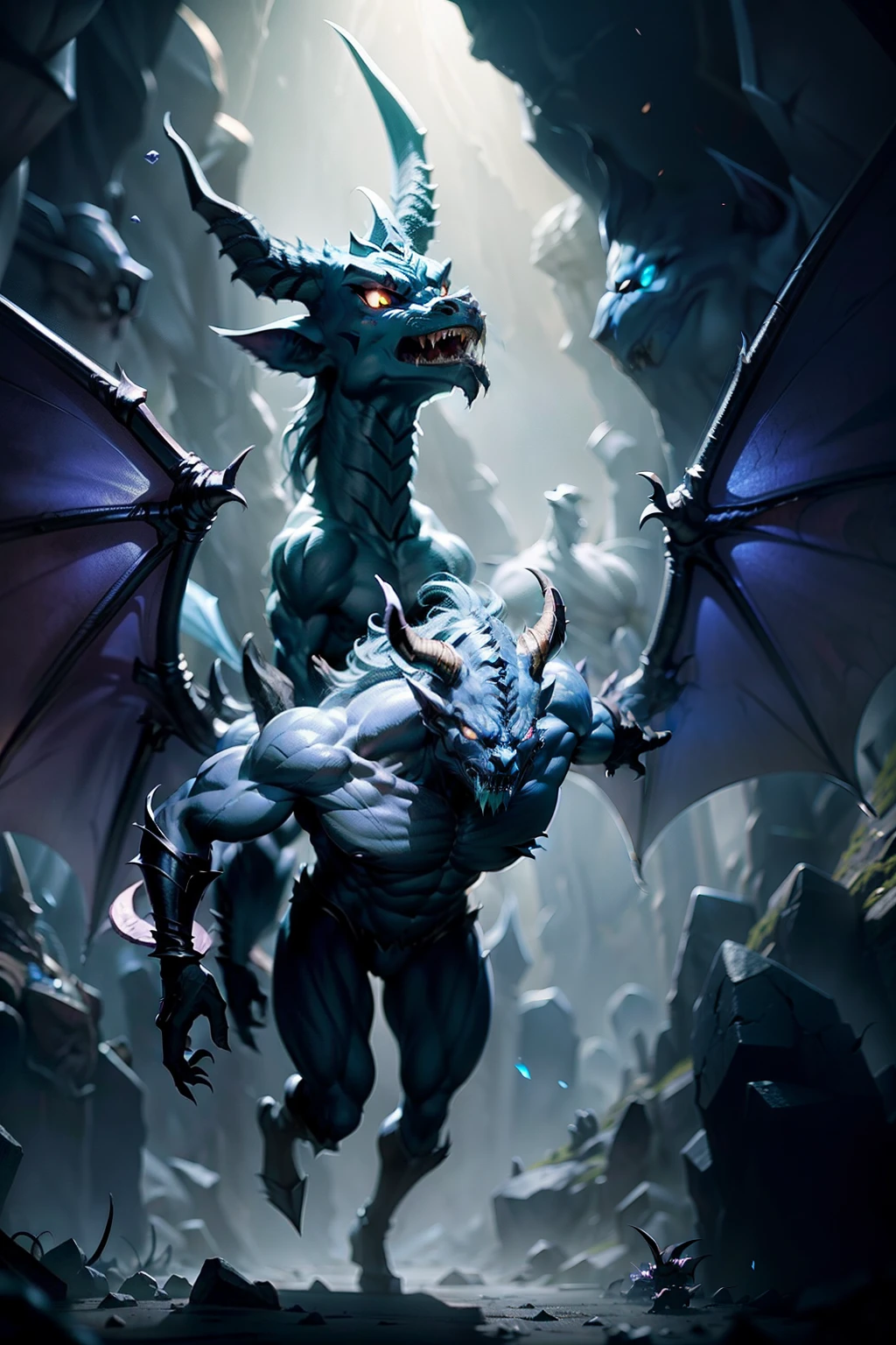 Swarms of vargoyles flutter across the sky and in the caves of the Abyss. Powerful and intelligent demons do not pay attention to them, since vargoyles cannot harm them.
Even the weakest demons, Such, like mains or dreitches, wargoyles are feared only if they appear in large quantities. In the Lower Planes, vargoyles rarely have the opportunity to eat a live prey other than small pests. Most often they have to lain ichor, remaining after the murder of one demon by another.