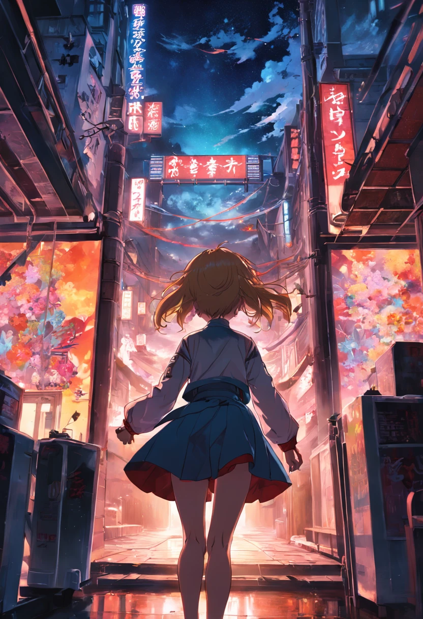 masterpiece, best quality, movie still, 1 girl, girl in fantasy land, girl with powers, intense, fighting