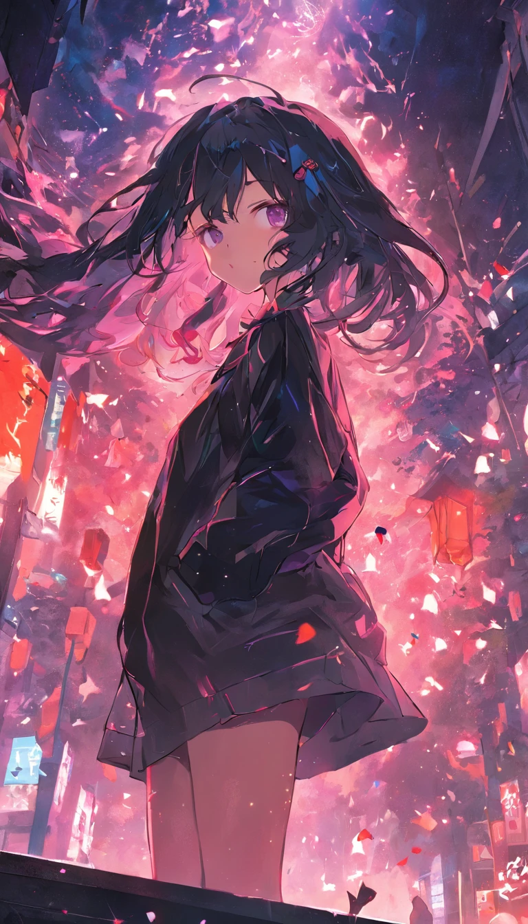 Best quality, Works of masters, A high resolution, 1girll, Super beautiful face, super beautiful eye, Super beautiful hair,Trendy outfits,Sexy and charming,Color explosion,Black color hair,Large hairpins,full bodyesbian,Squatted,鎖骨,posing on a,MagazineCover
