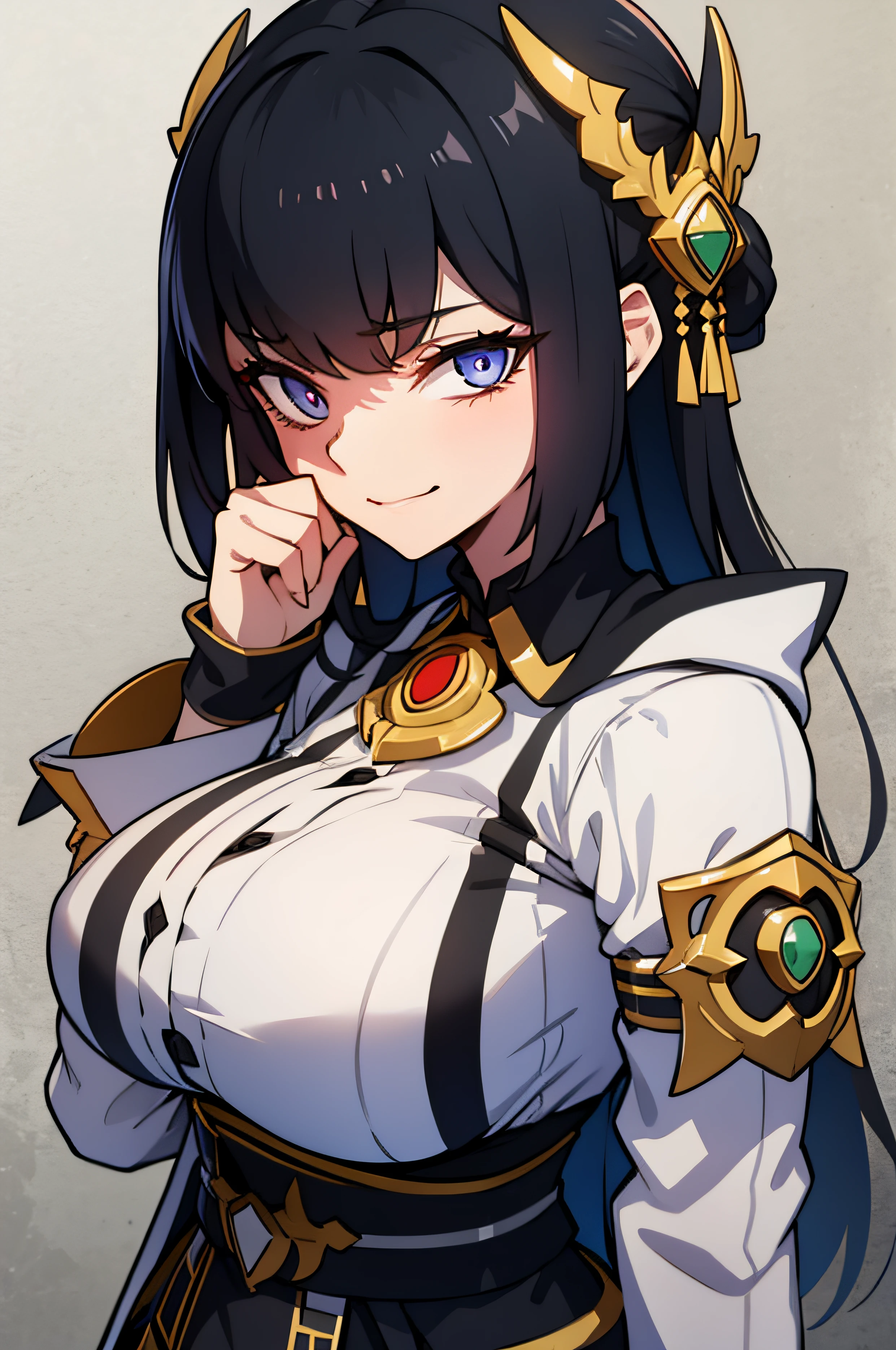 personaje anime style, A confident, curvy woman with a captivating smile, Cuerpo completo((manos finas y detalladas)), mostrando su figura y una cintura bien definida, culata, vista trasera,para impresionar a todos.