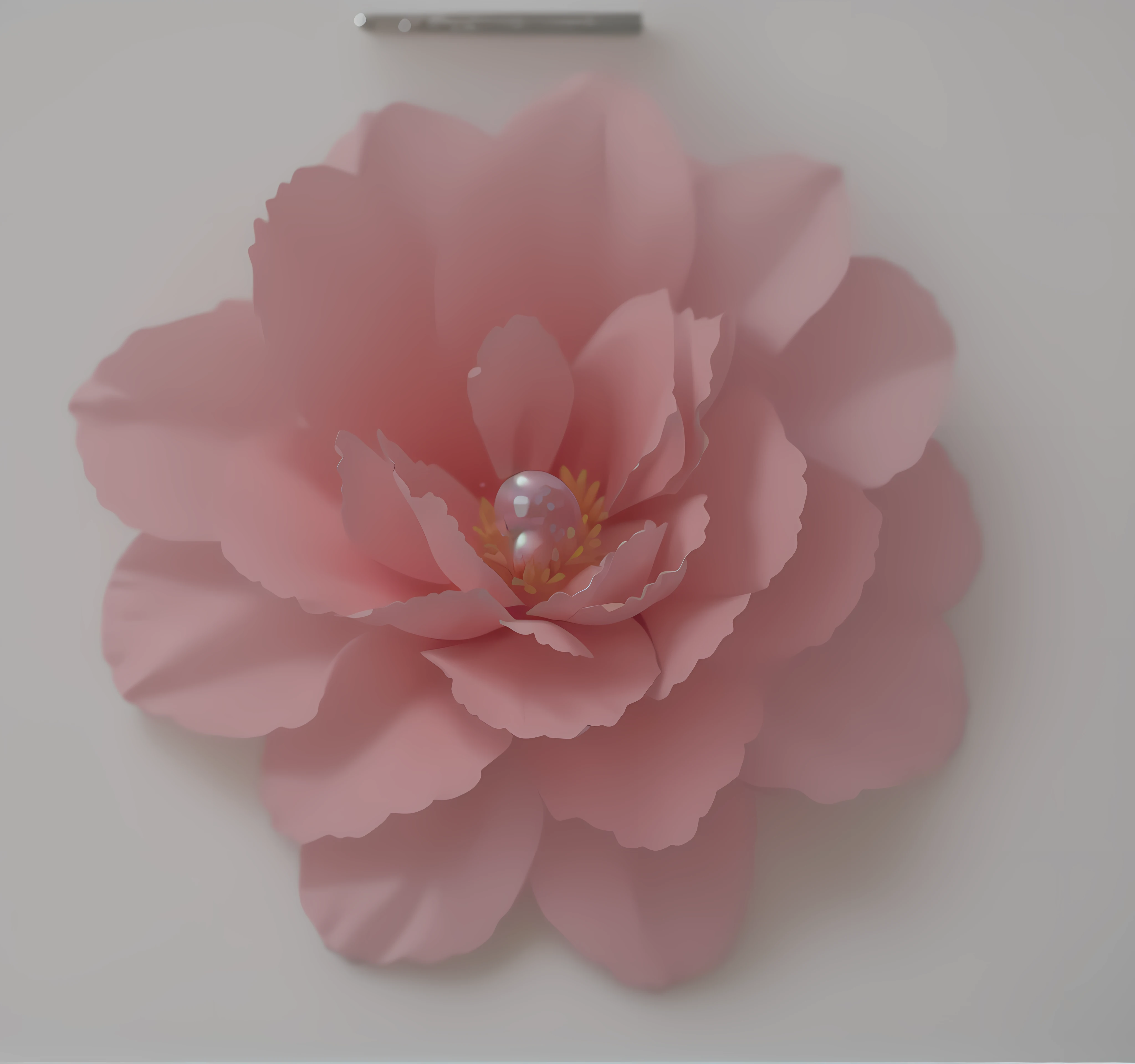 a closeup of a pink flower muslin fabric with a pearl center, large rose flower head, rosa rosa, flor cor-de-rosa, Peach trim, Tons de rosa claro, rosa de ponto natural', Flores macias |, rosa rosa, flor, large flower head, Rosses, grandes flores opacas, various styles, pink petals,