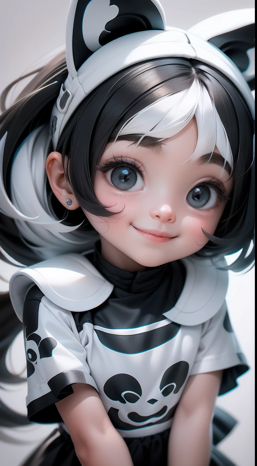 About cartoon kids style, 6 , Black and white painted, White background, Types of Variu hair, cheerfulness, Cute, Play around