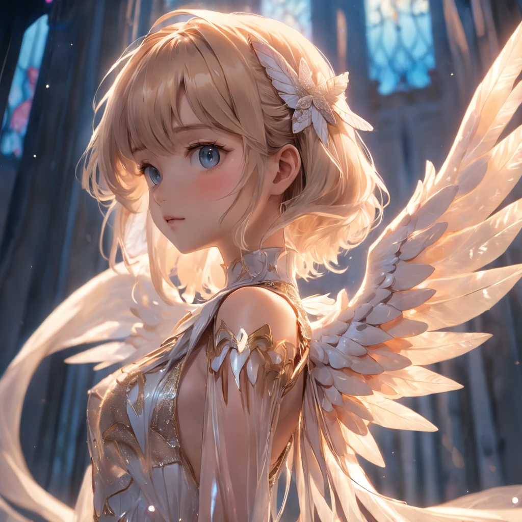 **vogue photography, Fashion female model in dress,Translucent plastic wing,angel wing, California Impressionism, Soft sunlight, Y2k is beautiful,Dream style 16k，cinematic lighting, god rays, UHD, masterpiece, textured skin, super detail, high details, high quality