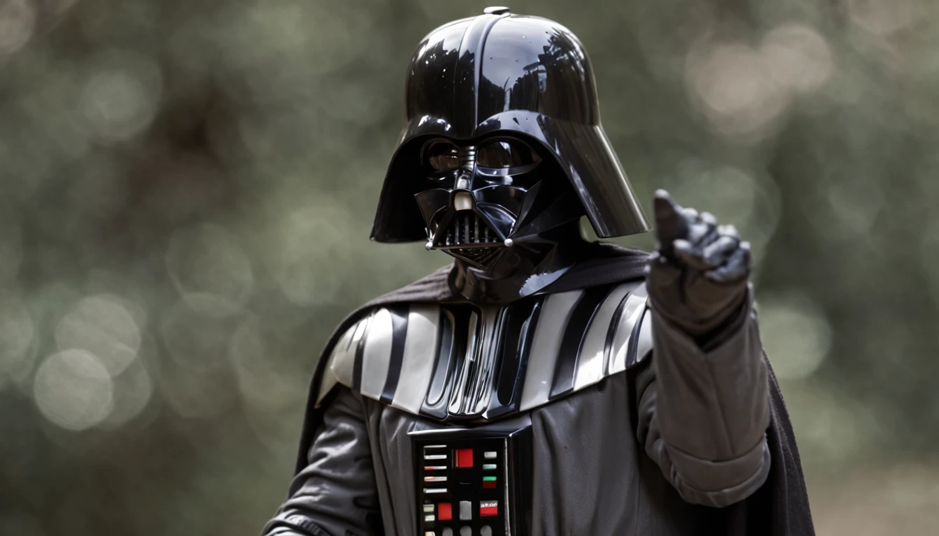 O Mandaloriano lutando contra o Darth Vader na estrela da morte