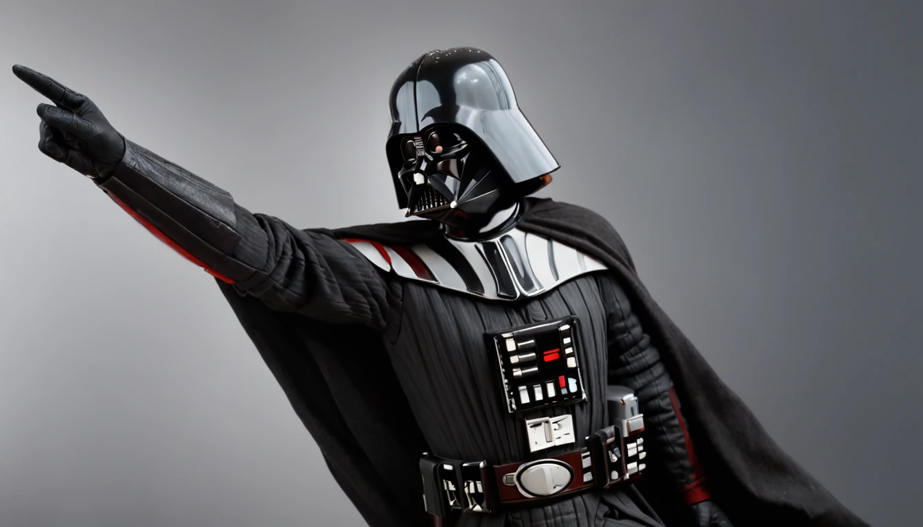 O Mandaloriano lutando contra o Darth Vader na estrela da morte
