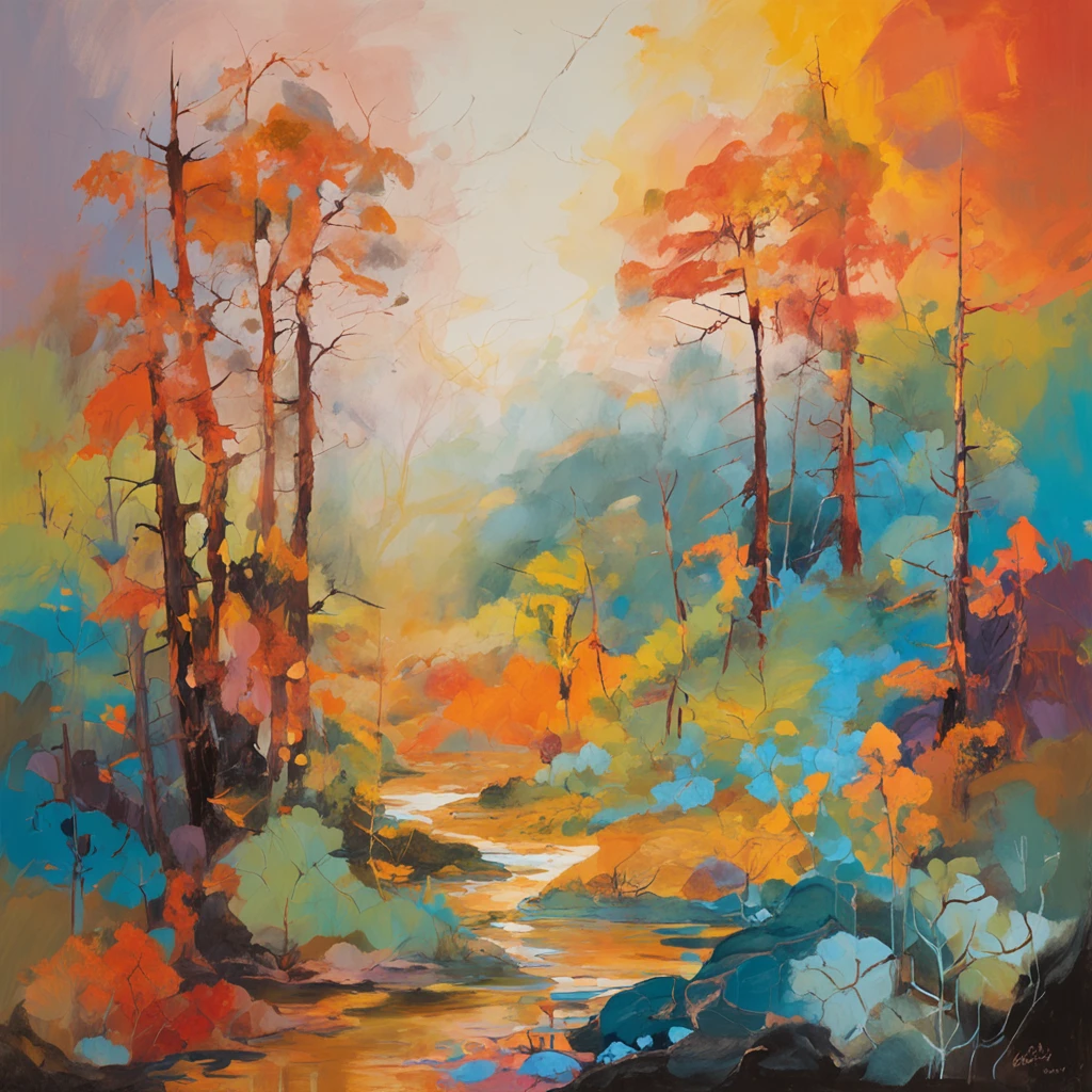 Intricate painting details of Japanese forests, By range Murata, galaxy in background, Clouds, vivd colour, High contrast, Mountain, vector line art, orange highlights, trending in pixiv, anime concept art, Stick, Mattire, high high quality, Edge to edge, Sanskrit