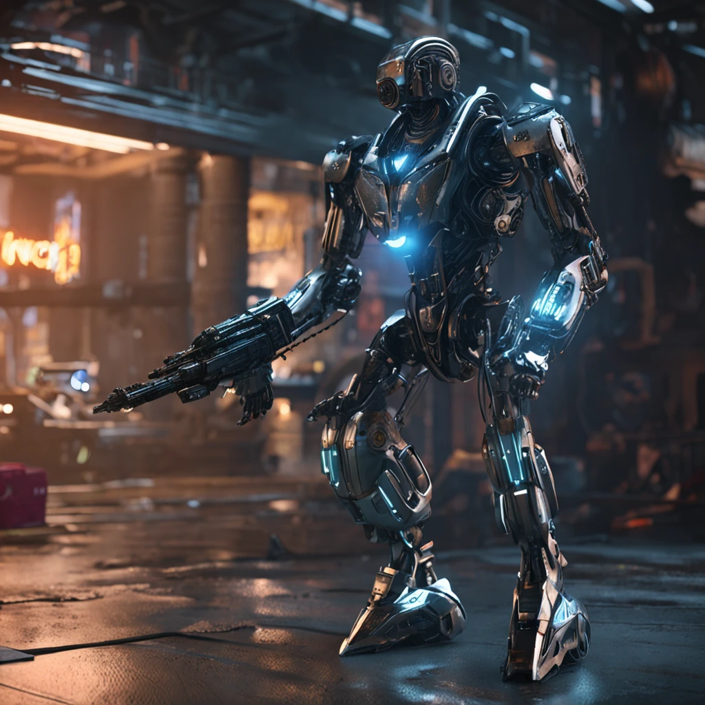 cyber punk perssonage,male people,quadratic element,mechs,Detail portrayal,Facial,With a knife,mechanical leg,cinematic lighting, sparkle, god rays, ray tracing, highres, best quality, award winning, high quality, high details, super detail, masterpiece