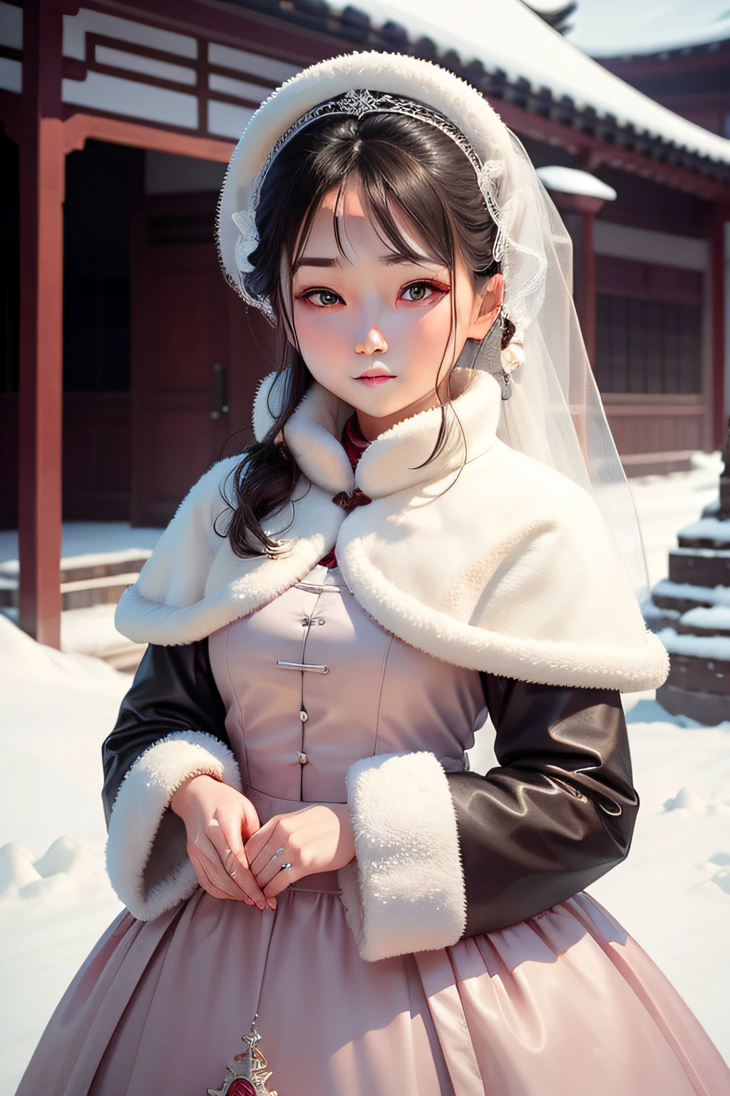 My bride,Round face with small eyes,dignified,wedding gown,Beautiful,Winter 1997,Weddings,Dangshan County, Anhui