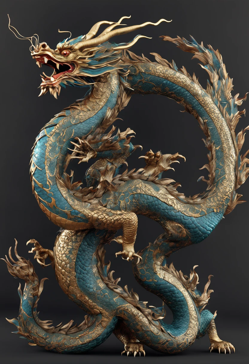 Handsome Chinese dragon full body picture：1.6，Ao redor do corpo，Fly in the air，trending on artstationh. Black scales . lighting, Epic, 8K, Highly detailed, Centered, symetry, picure, Intricate, voluminetric lighting, Beautiful, rich deep colors masterpiece, Sharp focus, Ultra detailed, astrophotography