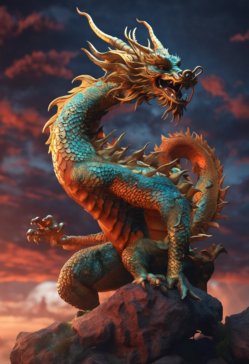 Handsome Chinese dragon full body picture:1.6,Ao redor do corpo,Fly in the air,trending on artstationh. Black scales . lighting, Epic, 8K, Highly detailed, Centered, symetry, picure, Intricate, voluminetric lighting, Beautiful, rich deep colors masterpiece, Sharp focus, Ultra detailed, astrophotography