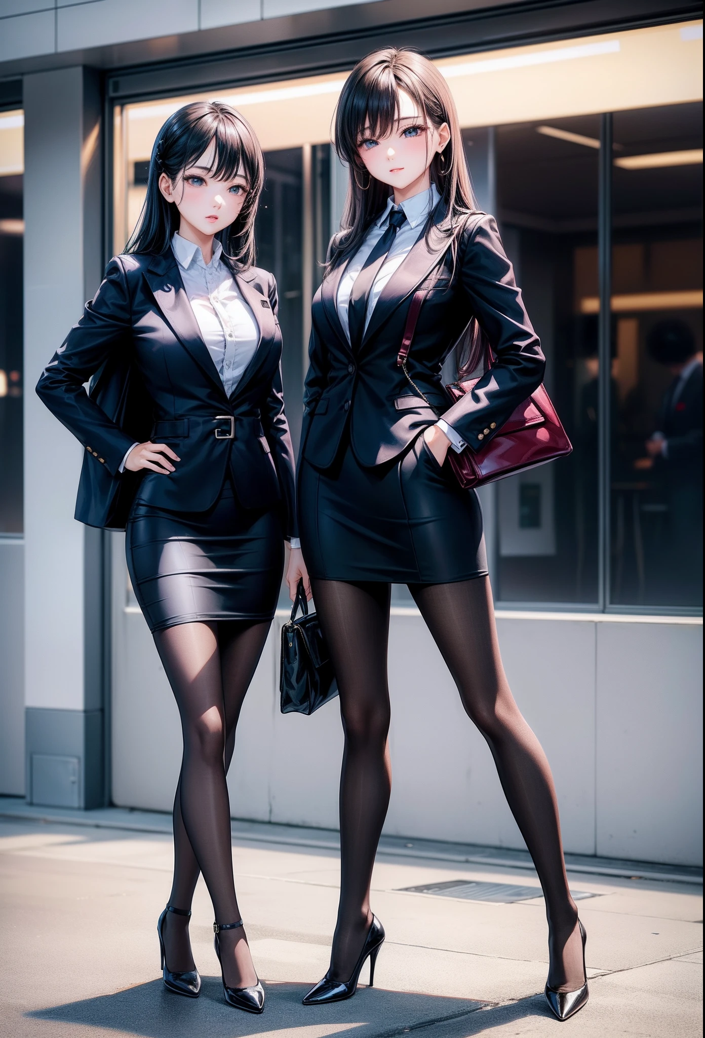 Office worker woman in pink business suit、1Man Woman、((top-quality、8K、masterpiece:1.3))、full body Esbian、focus clear:1.2、Excellent style:1.4、masuter piece、(Realisticity: 1.35)、(Photorealsitic:1.37)、Picking up documents with open legs
Real、realisticlying、Raw foto、hyperdetailed face((The face of the Japan idol(乃木坂アイドル)))、hyper detailed background(blue open sky、Downtown)、detailed costume(tight miniskirt、Business suits)、Detailed body、Detailed skin、full body Esbian、