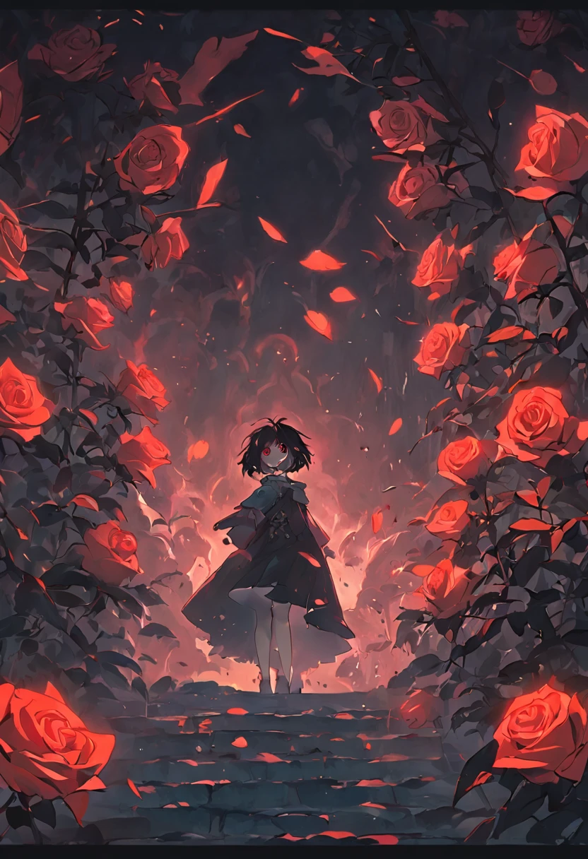 Spooky rose bushes,deathia,Dark sunlight,uncanny,mito,mistic,cursed