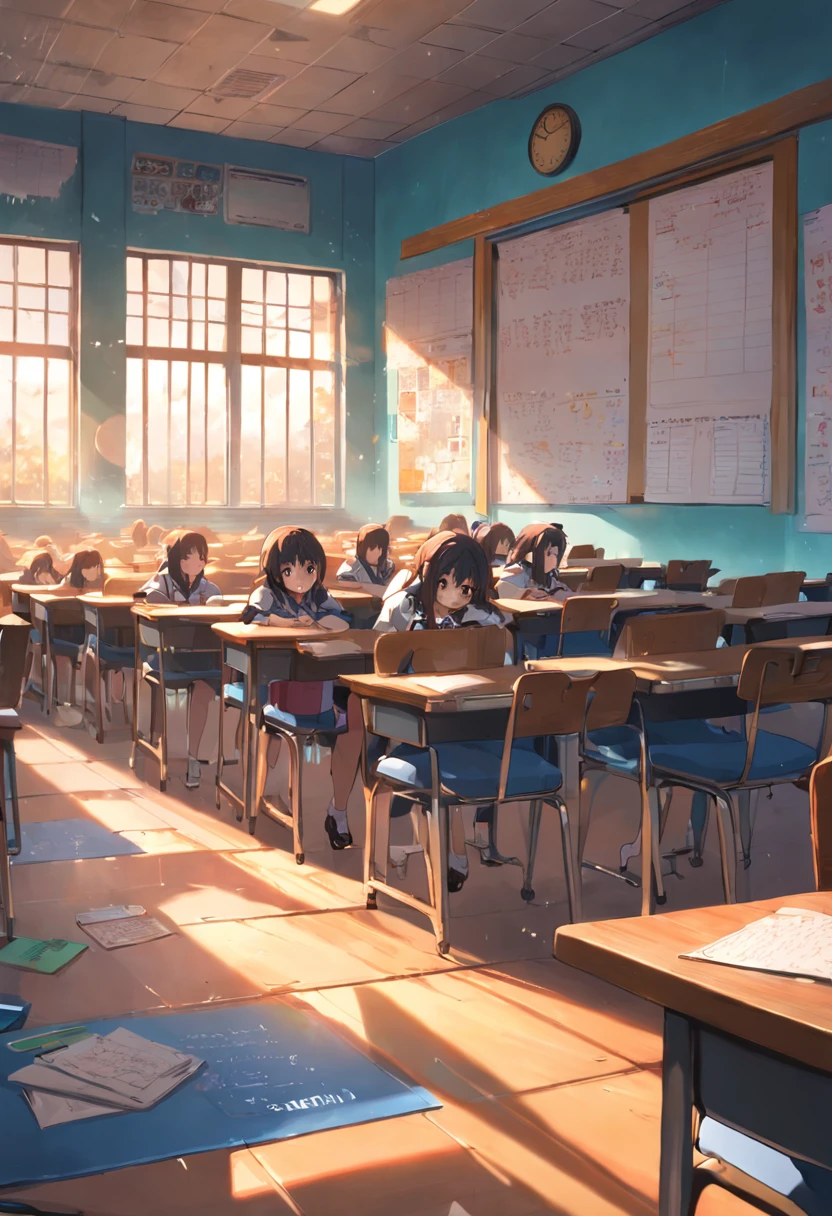 Anthro, School, classrom, daydreaming