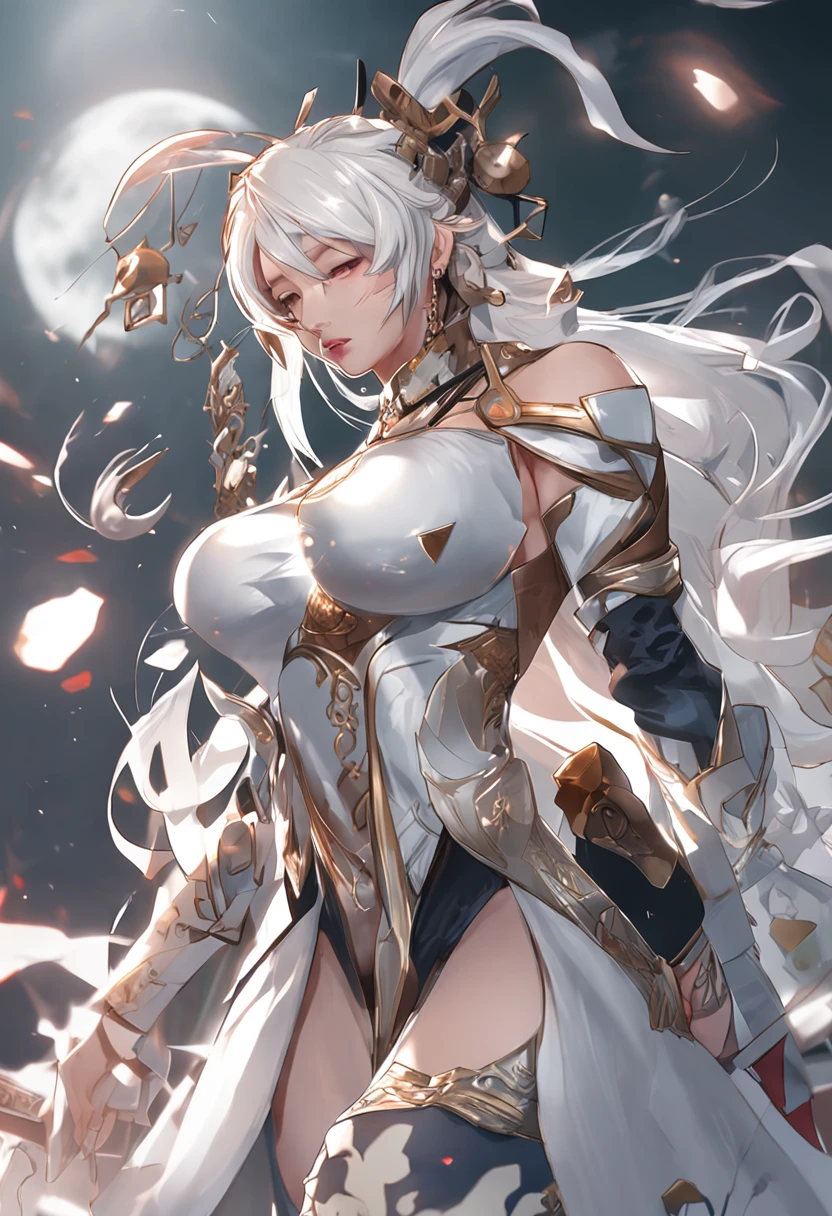 league of legends character art, League of Legends concept art,league of legends splashart, League of Legends character, league of legends art, from league of legends, Riot game concept art, league of legends style art, league of legends splashart, league of legends champion,komono, Hanfu,Taoist uniform,Off-the-shoulder attire,shift dresses,ta prostitute,Motion blur, Depth of field means reflection,extreme light,fog atmosphere,The moonlight shone on the side of the girl's face,realisticlying,no-bra,vacuum,Extra-long sleeves,Long off-the-shoulder dress,huge tit,cleavage,Full length of colorful hair(1.9),Color gradient for long hair,Messy hair,Barefoot,Full body like,realskin,realcumAI,Snow-white skin,Snow-white thighs,Top image quality,Extreme light and shadow,White panty hose,High details,Standing painting,lines of movement,dynamicposes,komono,PC Wallpapers,Two-thirds of the canvas generates the body,Move the chart Green Forest, It is surrounded by tall trees and a gentle mist.
