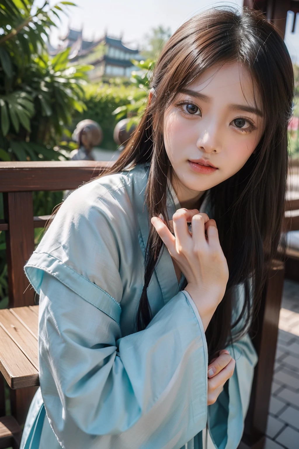 Longing、quaint、authentic、Realistic、Hanfu、tears、mano