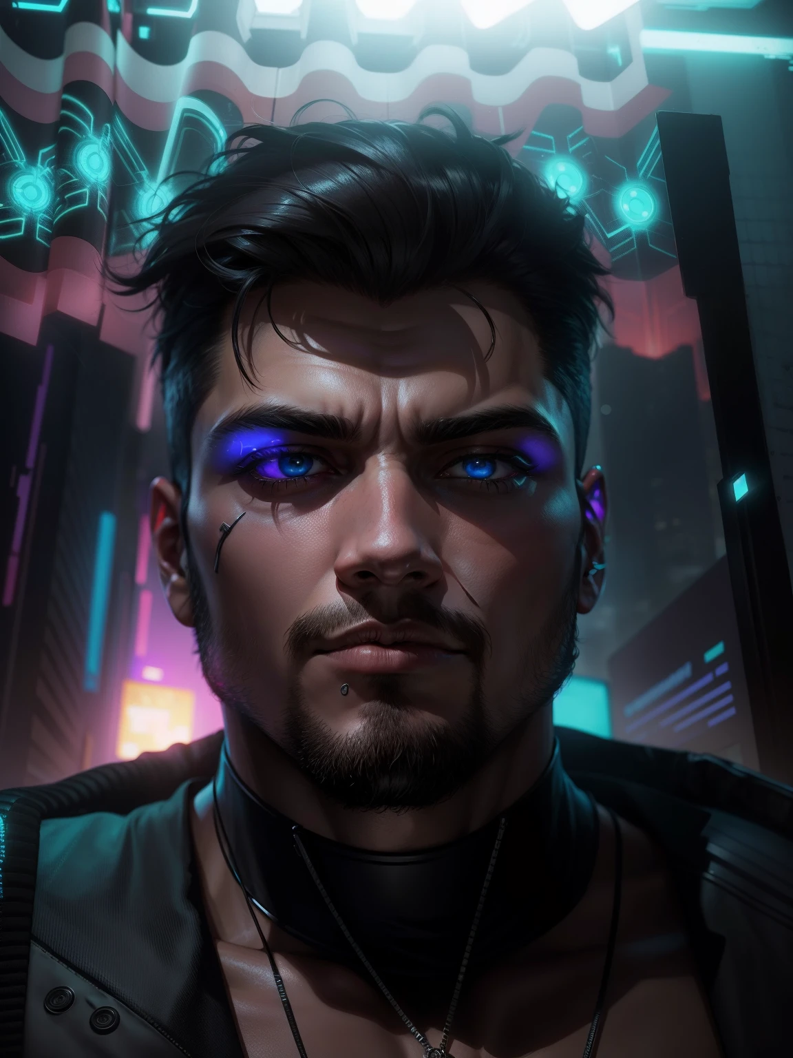 CHANGE BACKGROUND CYBERPUNK HANDSOME