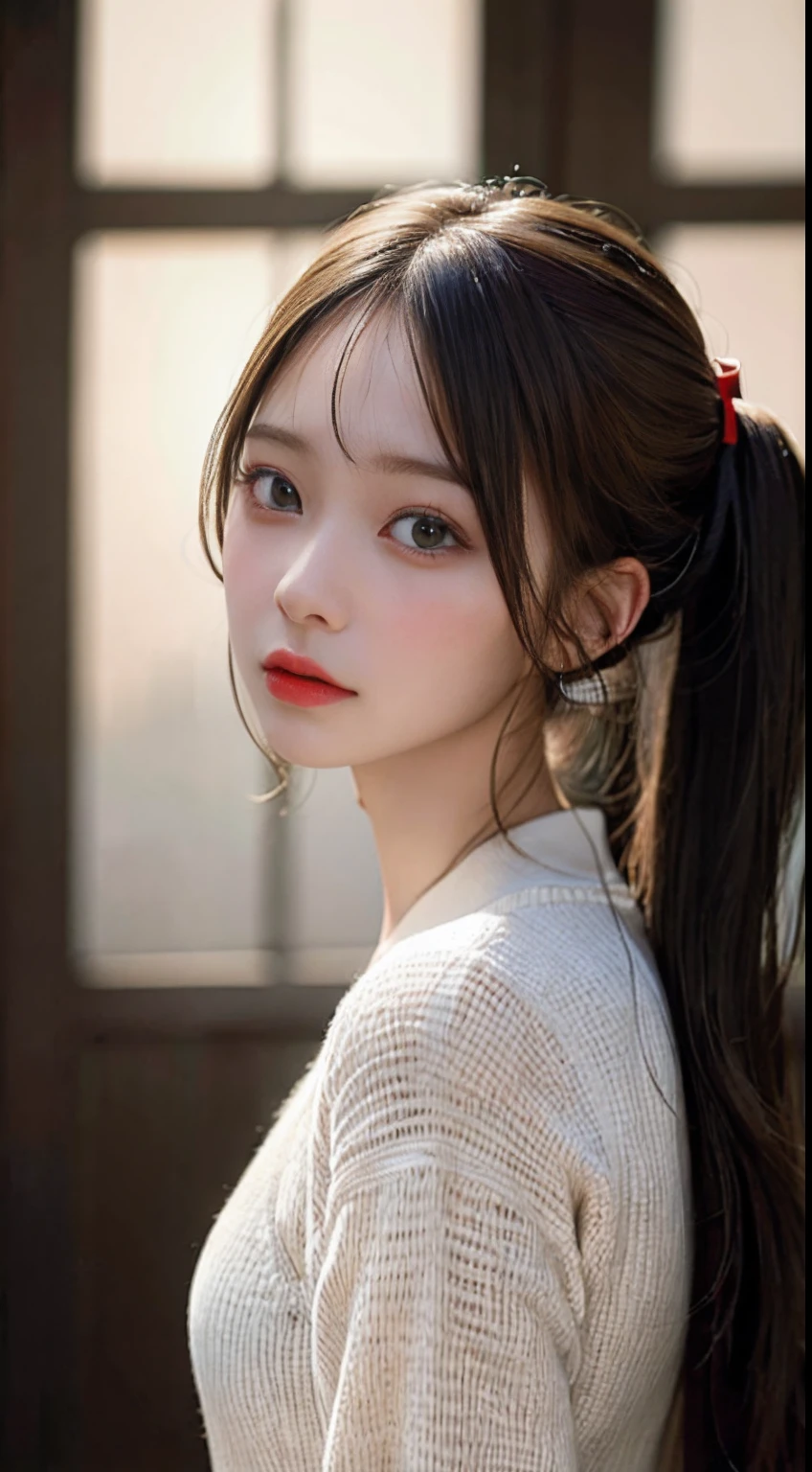 top-quality, masterpiece, 超A high resolution, (Realisticity: 1.4), OriginalPhotographs, 1girl in, Cinematic lighting、Cute、Half Up Hair、onepiece、
