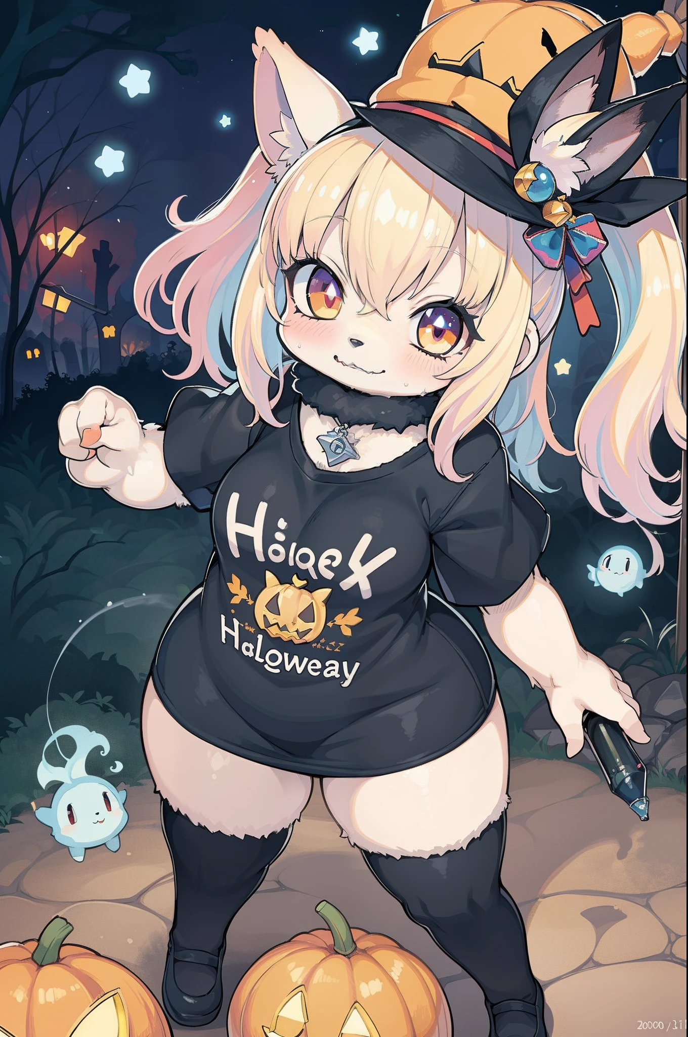 Charming Halloween 8 Year Old Witch Autumn Icon Pack, Random facial expressions, Random coloring, Cartoon style, 2D, planar vector, Character Design, T-shirt design, Colorful splashes, Vector art, Fantasy Art, Watercolor effect,Digital Painting, white bg, 8K,body covered with fur