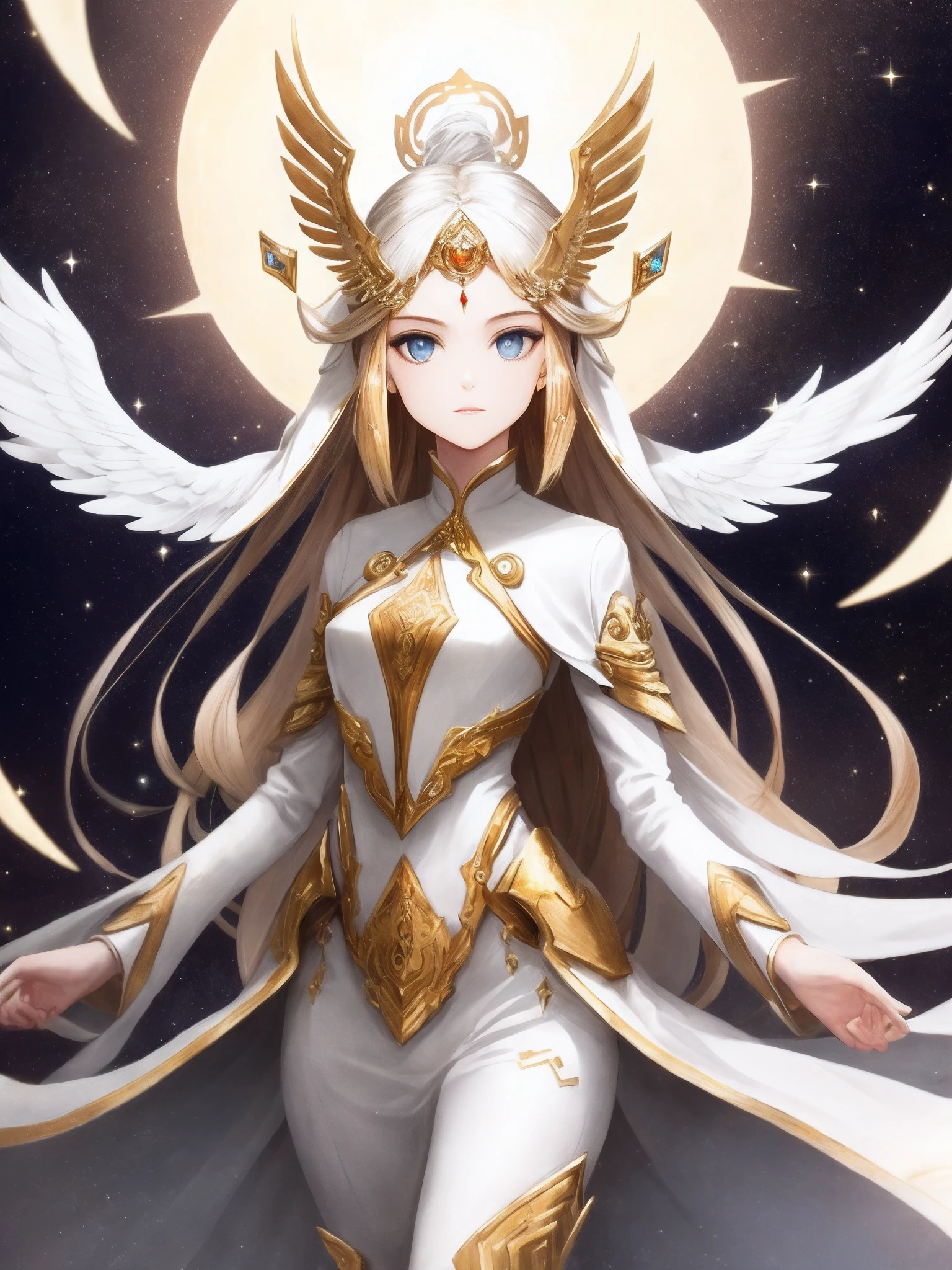 Theana, Light Goddess, Celestial, White suit, Heaven