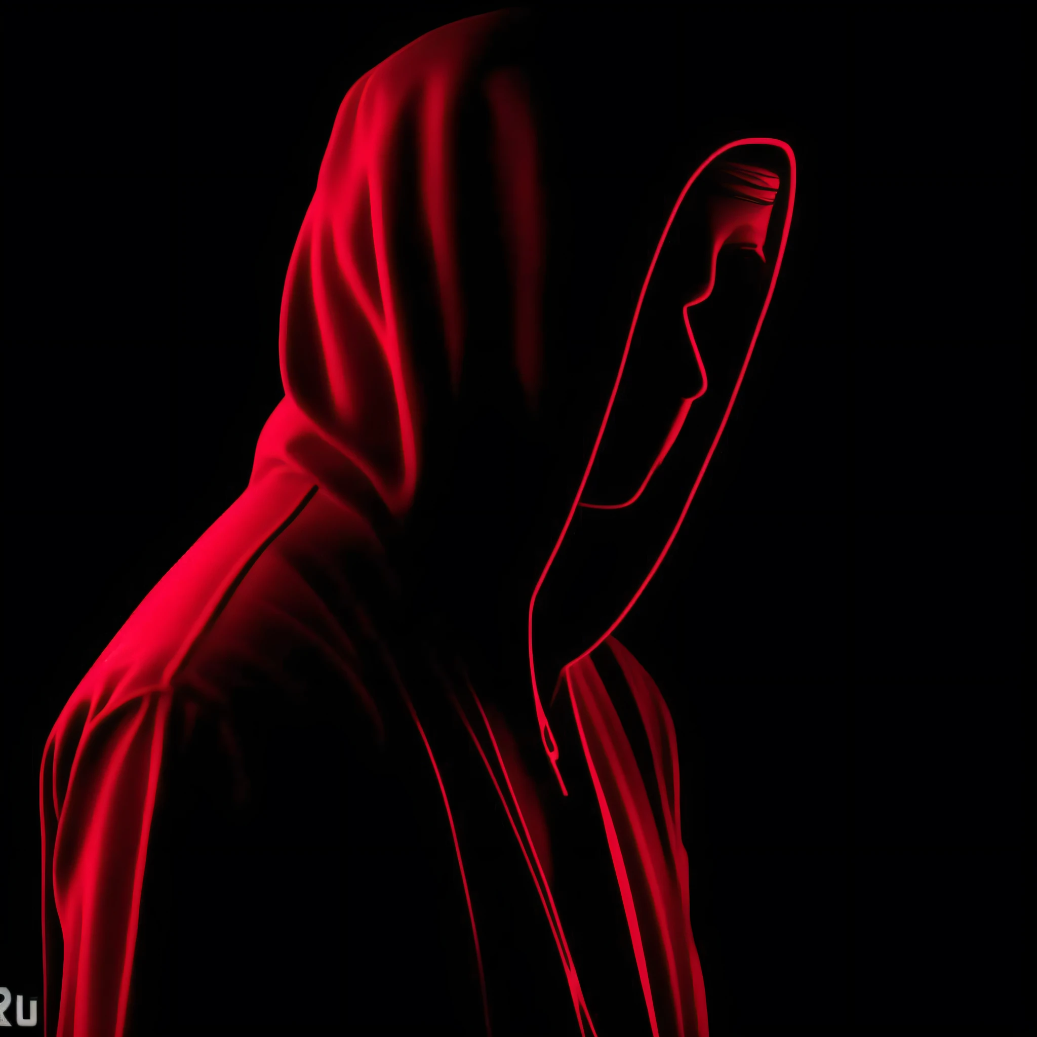 Homem com capuz vermelho e faca brilhante, figura encapuzada, figura encapuzada surreal, pessoas sem rosto escuras, figuras encapuzadas, Senhor Sith encapuzado encapuzado, vestido com capuz, Capuzes vermelhos, um assassino encapuzado uma bengala, usando um capuz escuro, com capuz, sem rosto, sem rosto, Directed by: Andrei Kolkoutine, Anonymous