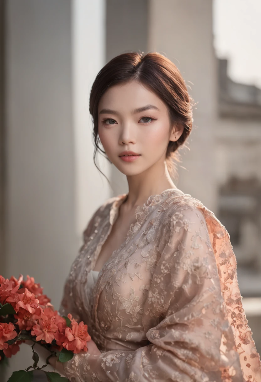 1womanl、Raw photo、age 40s、Japanese style makeup、japanes, large full breasts、Calm fashion、sexypose、(High color saturation:1.0), (highlydetailed skin), (Best Quality:1.0), (超A high resolution:1.0) ,(photographrealistic:1.0), (ultra-detailliert:1.0), (in 8K, Raw photo:1.1),(Dynamic Pose)
