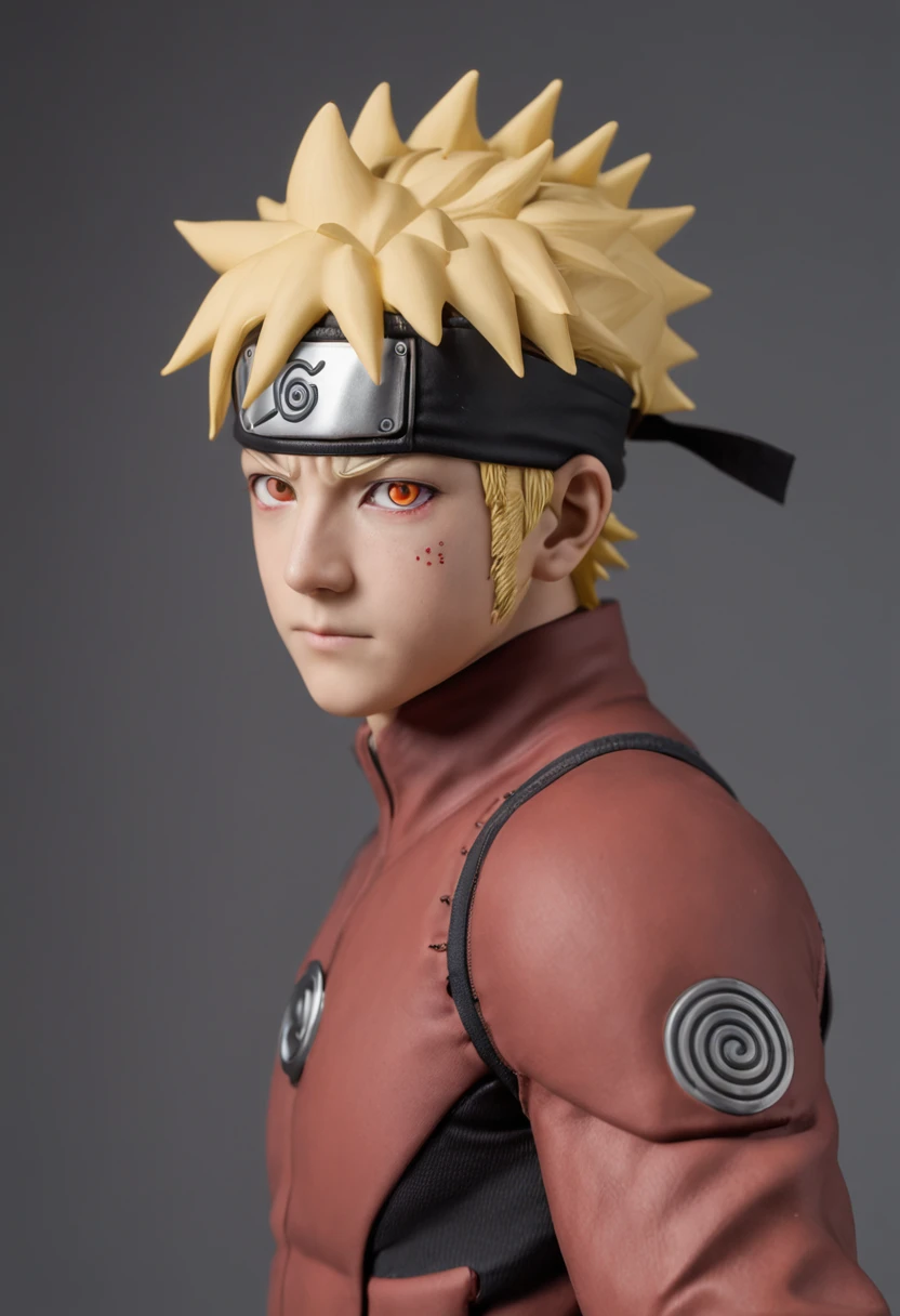 Realistic, 1boy, naruto wearing Ironman suit, Naruto Uzumaki, three black streaks on the cheek, blonde hair, standing
