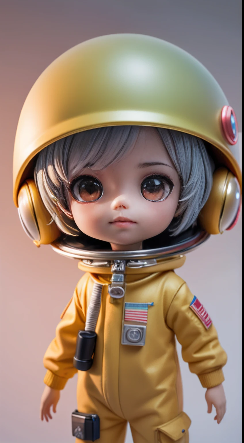 There is a little doll with helmet and helmet, cute 3d rendering, little astronaut looking up, portrait anime space cadet boy, cute 3d anime boy rendering, cute detailed digital art, male explorer mini cute boy, 3d rendering stylized, 3d rendered character art 8k, cute digital painting, anime style 3d, super detailed rendering