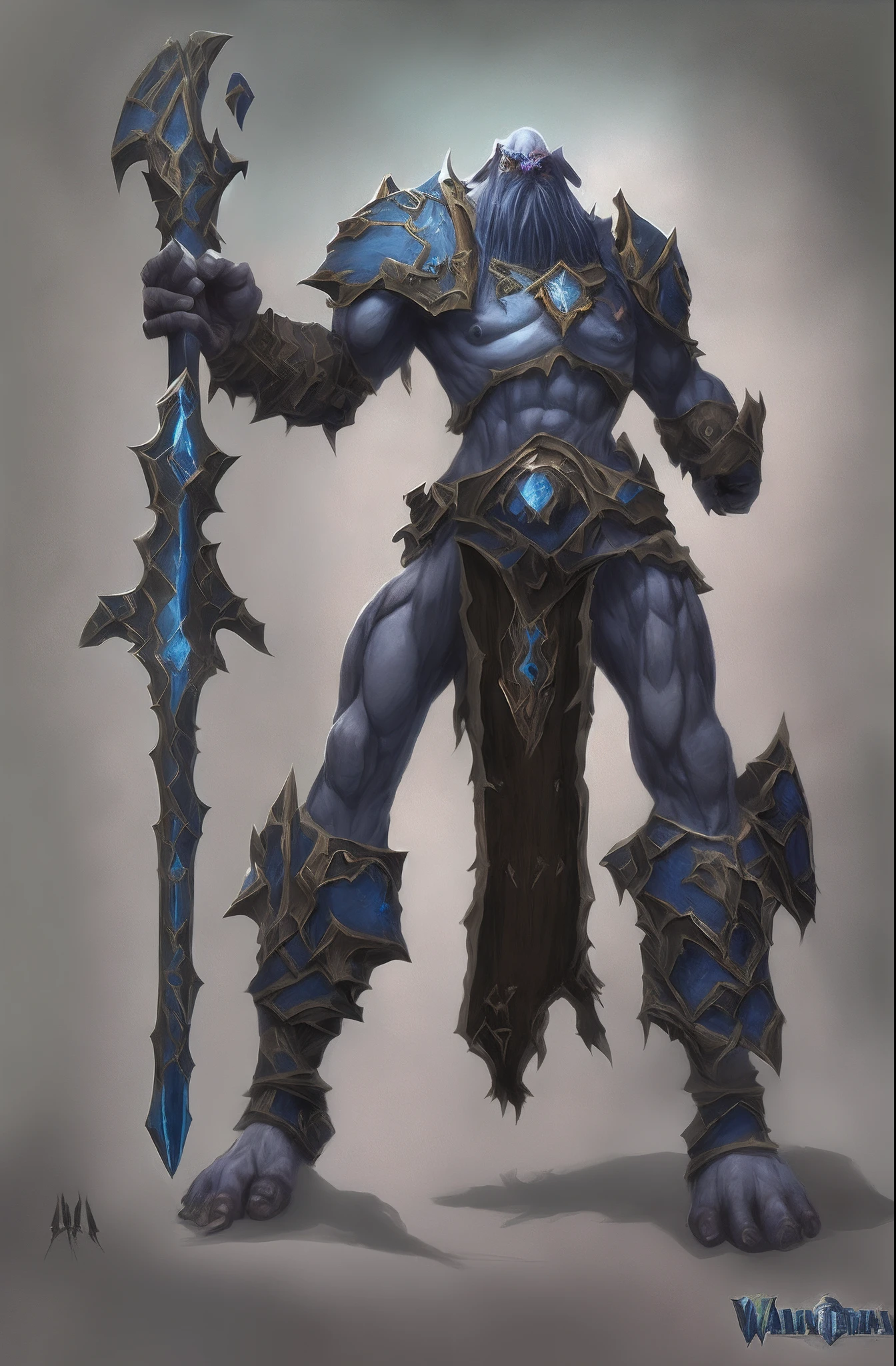 (((grunt))) ((concept art)) one hand weapon warcraft style