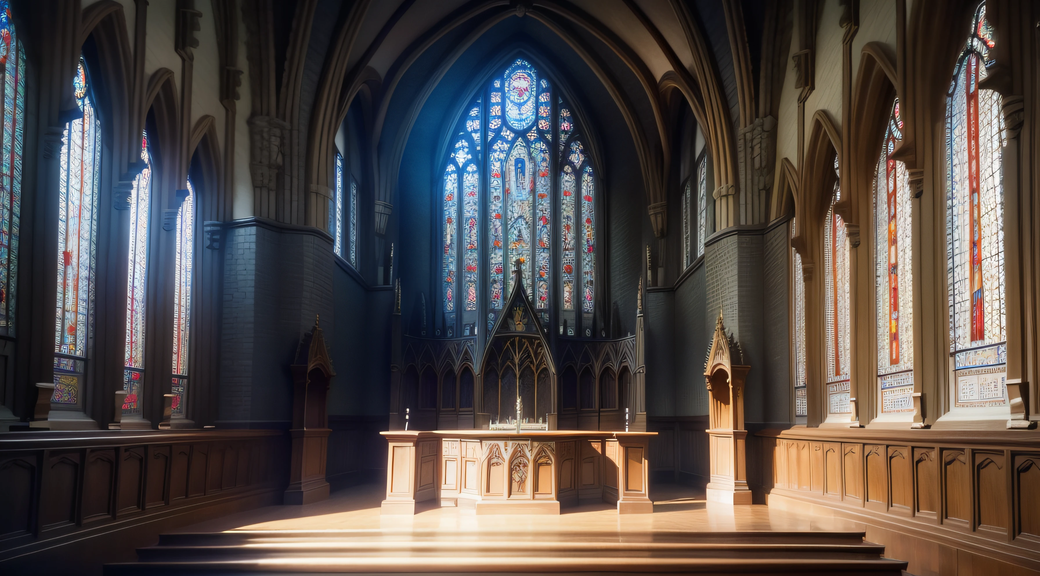 staines glass church altar