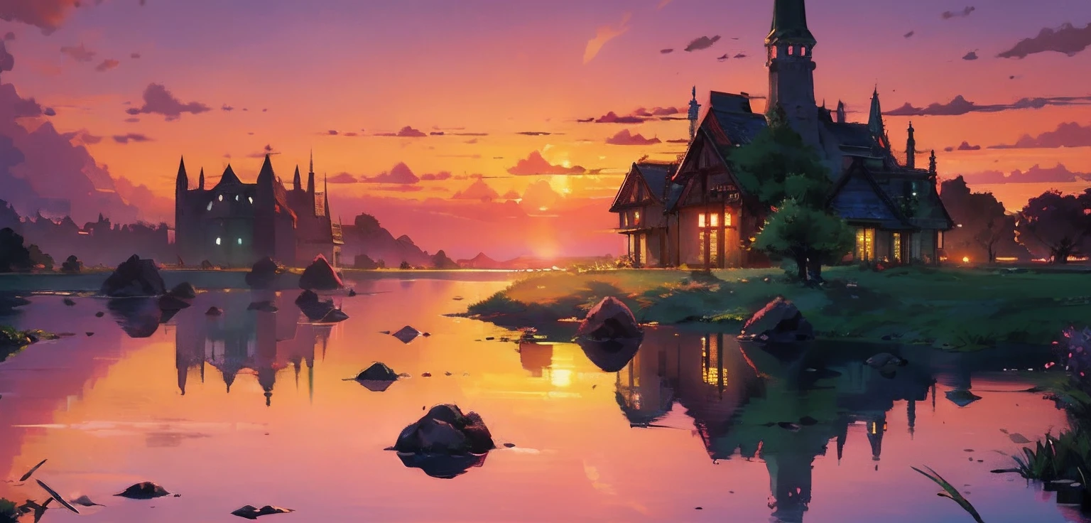 A mesmerizing scene inspired by the lines "Beside a pumice isle in Baiae's bay, And saw in sleep old palaces and towers Quivering within the wave's intenser day, All overgrown with azure moss and flowers."

In this ethereal depiction, a pumice isle rises from Baiae's bay, surrounded by tranquil waters. As the sun's golden rays touch the horizon, old palaces and towers emerge, reflecting in the calm sea.

The palaces and towers appear to quiver with life, mirroring the intensity of the day's light. Over time, they have become one with the ocean, their ancient stones embraced by the waves. ((sunset:2)) sunset beautiful sunset in the background, warm hues

Azure moss and vibrant flowers adorn the structures, creating an otherworldly garden beneath the water's surface. The moss adds a touch of enchantment, and the flowers evoke a sense of enduring beauty.

The waters shimmer with the hues of dawn, casting a soft glow on the submerged architecture. It's a scene of quiet wonder, where past and present coexist in a harmonious dance.

As you gaze upon this scene, the verses come alive, and the imagery of palaces, towers, and azure moss resonates, inviting you to lose yourself in the allure of a dreamy seascape.