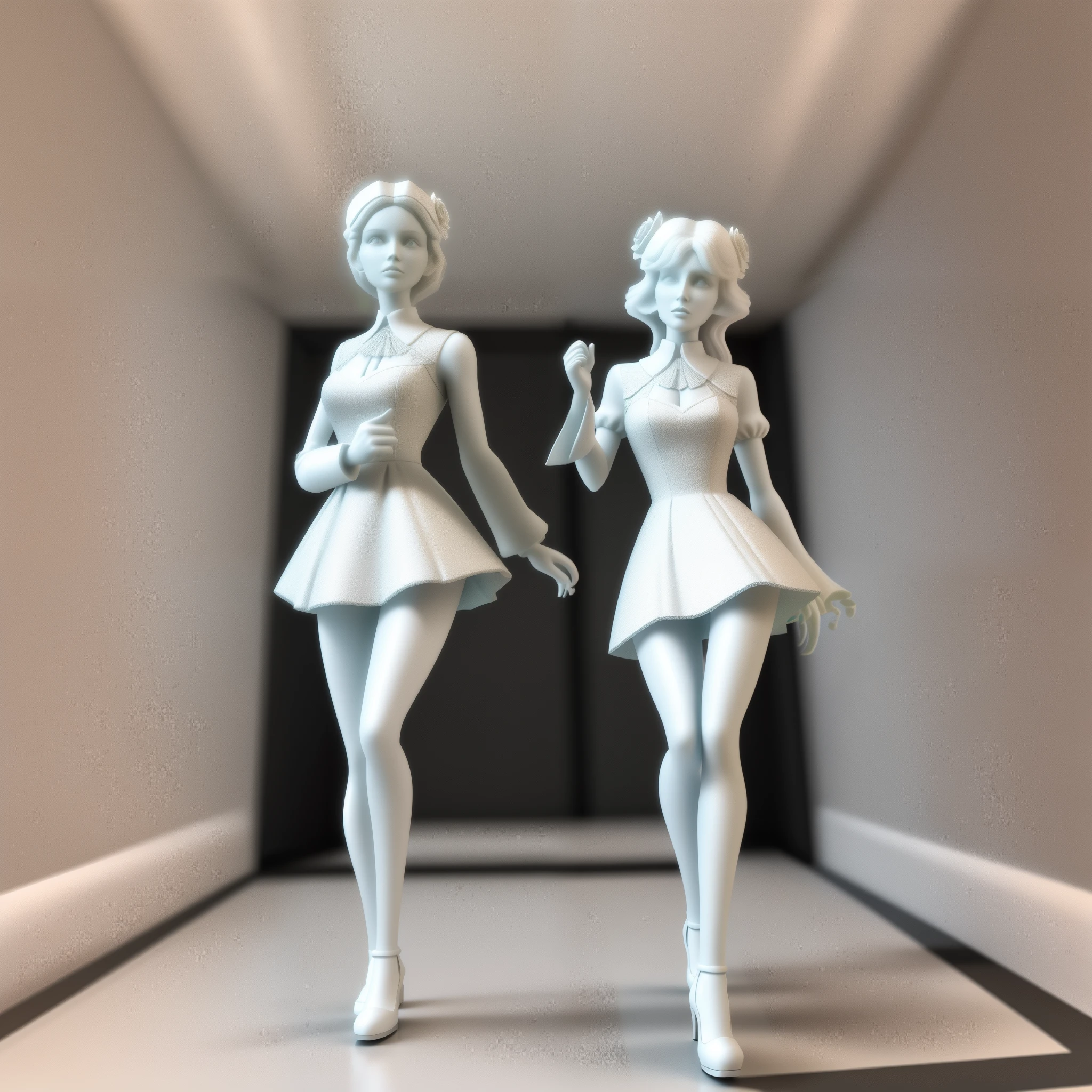 one pretty woman,3 d model,ZB white mold,k hd