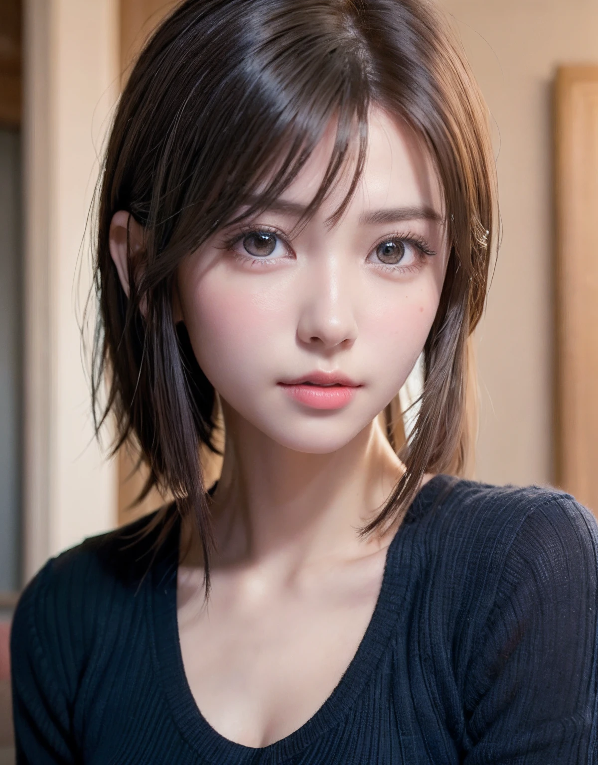 top-quality、hight resolution、masutepiece、a picture、wall-paper、realisitic、Bright lighting、profetional lighting、face lights、Smooth lighting、Women in Japan、Big sister、Adults、Beautuful Women、女優、modeled、gravure、A sexy、wretched、unclear、Super beautiful、Beautiful skins、Beautiful and detailed eyes、Beautiful and detailed eyes、A detailed face、slim、large full breasts、short medium hair、brunette color hair、Karateishi.、Judogi
