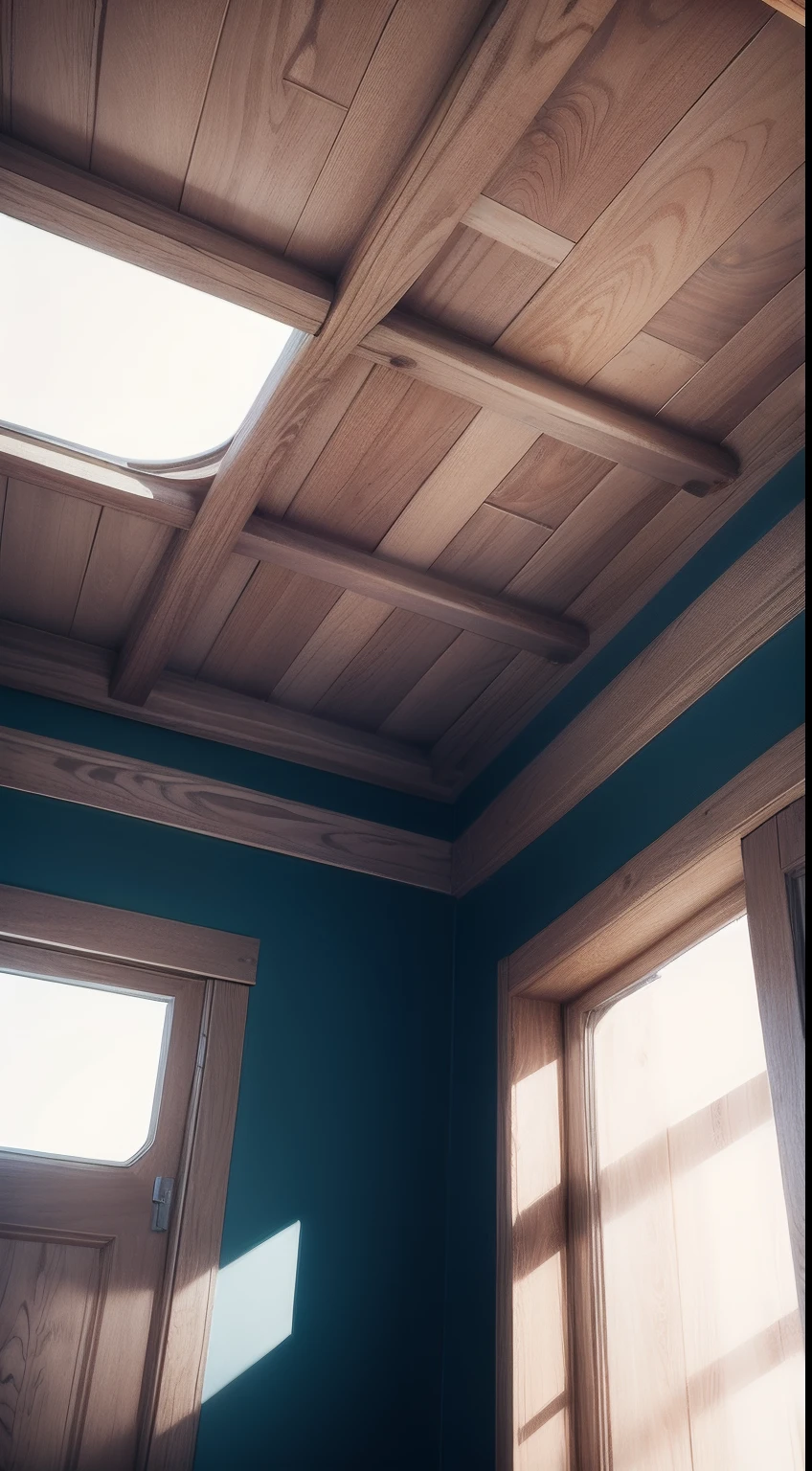 Simple wooden ceiling design