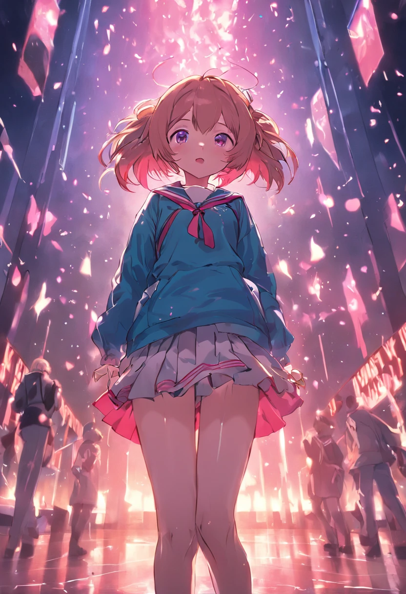 A beautiful girl wearing a JK uniform spread her legs and did not wear panties, leaking a pink little commotion