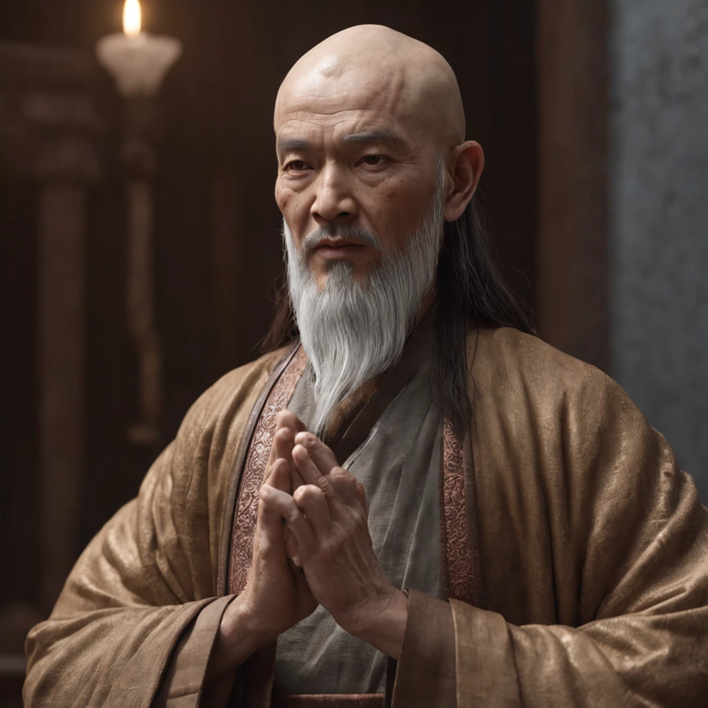 (professional 3d render:1.3) af (Realistic:1.3) most beautiful artwork photo in the world,Featuring soft and shiny male monks, ((Epic long hair, short beard and ferocious expression in dynamic pose, Fantastic location, Majestic cluttered environment)), Meditate in the temple,Full body 8K unified rendering, action shot, skin pore, very dark lighting, heavyshading, Detailed, Detailed face, (vibrant, photograph realistic, Realistic, Dramatic, Dark, Sharp focus, 8K), (Yellow Sleeve), ((((Wearing a cassock)))), (Intricate:1.4), decadent, (Highly detailed:1.4), Digital painting, rendering by octane, art stations, concept-art, smooth, Sharp focus, illustration, Art germ, (loish:0.23), , (Global illumination, Studio light, volumettic light), heavy rain, particles floating,, fantasy, elf, full bodyesbian, ((Buddha light and temple background:1.3)),CGSesociety,art stations