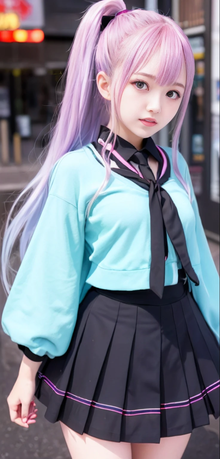 (anime girl + long white hair), (Kantai collection style + Azur lane style), (beautiful anime high school girl + anime moe art style + gapmoe yandere), (smooth anime CG art + anime visual of cute girl), (anime style 4K + best anime 4K wallpaper), (young anime girl + young girl + Qi bangs + high ponytail + kimono skirt + Yamato fuko + tear mole with eye corners + light blue eyes), (from Azur Lane Video Game + Japanese Street + Genshin + ((Kamisato Ayaka))),