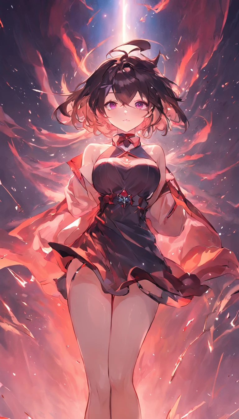 Break through the sky, Xiao Xun'er,Full body photo,Tall and sexy,brunette color hair,Beautuful Women,Super big breasts,The chest is uncovered,blackstockings,with fair skin,Wearing a precious necklace,Superb beauty,Eyes with affection,Sweet smiling