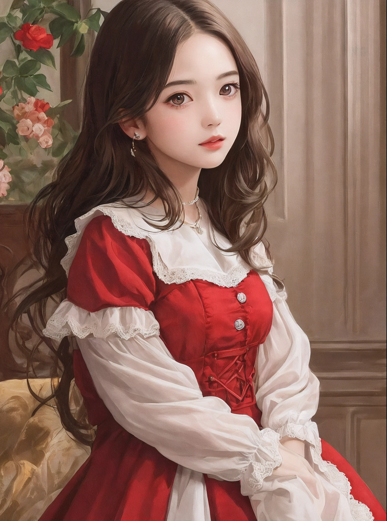 1 young girl,adolable,illustration,high qulity,multi-detail