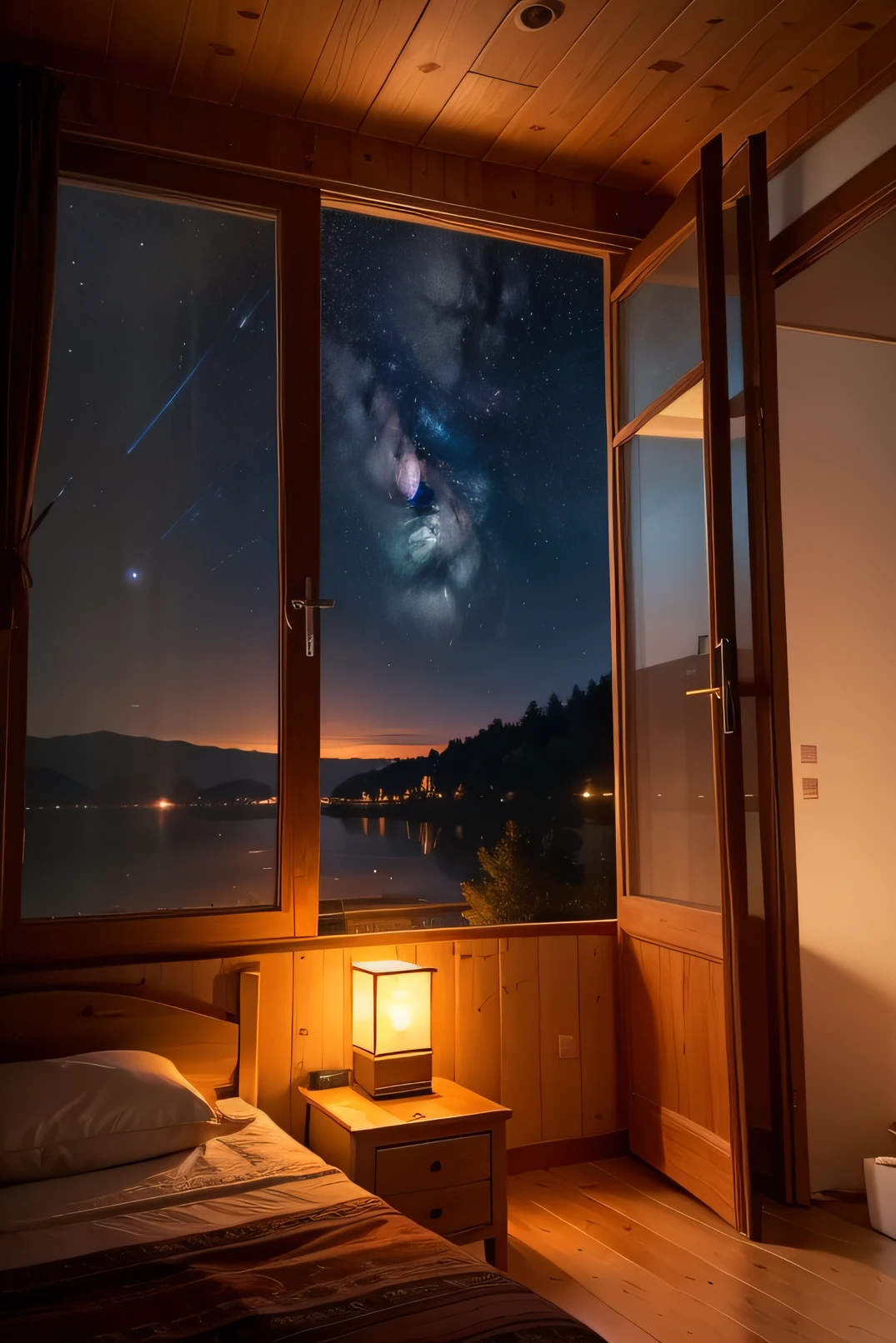 Room with a view of the stars　made of wood　Emoi