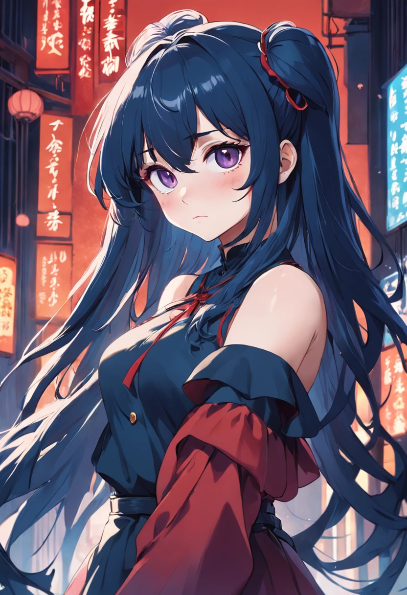solo, <lora:Midori:0.9> midoridesu, blue eyes, blue hair, long hair, glasses, hair ribbon, ribbon, pink dress, black thighhighs, gloves, surprised, open mouth, <lora:mochizuki_kei_style_v01:1>, tokyo, cityscape, skyline,, absurdres, ultra detailed, masterpiece, best quality, aesthetic, detailed,