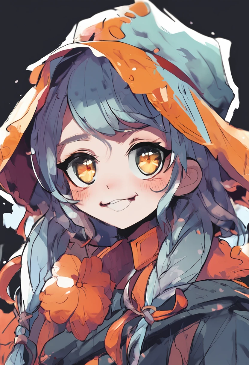 A charming girl as a Halloween witch's autumn icon pack, random facial expression, Random coloring, Cartoon style, 2D, planar vector, Character design, T-shirt design, Colorful splashes, vectorial art, Fantasy art, Watercolor effect,Digital painting, white bg, 8K