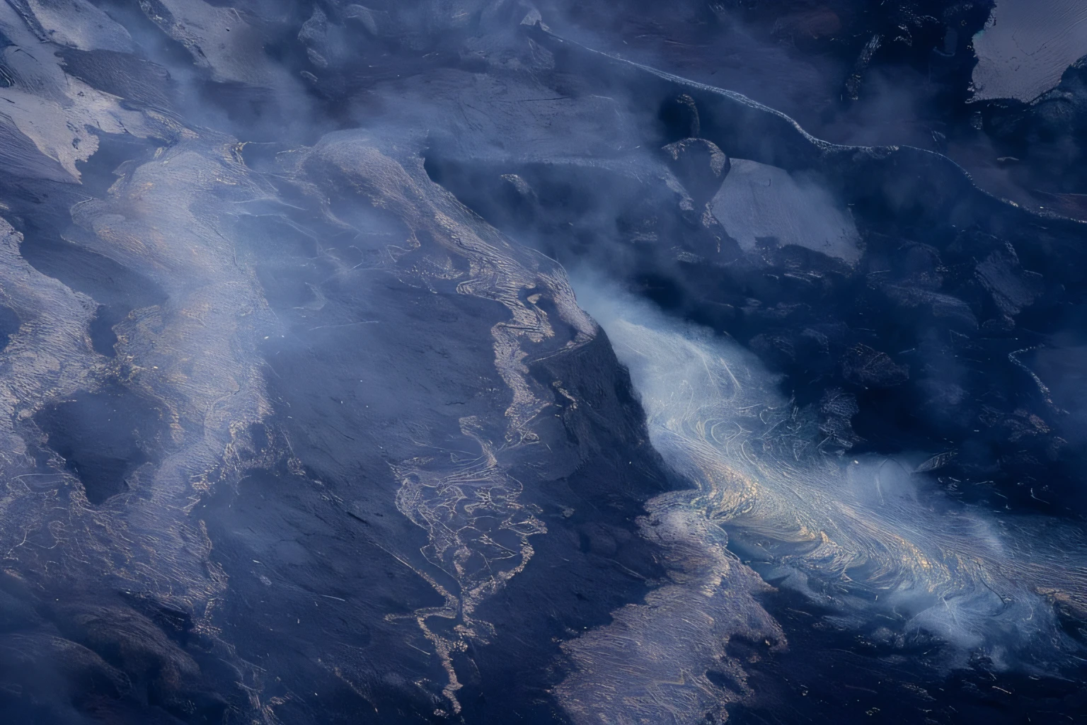 Arafis in the water，A column of water flowed out of it, background of a lava river, earth and pastel colors, Lava and smoke, Volcano texture, Swirling fog, Swirling mist, /r/earthporn, flowing lava and ash piles, flowing lava, melting clouds, Lava texture, ethereal abstract, glowing swirling mist