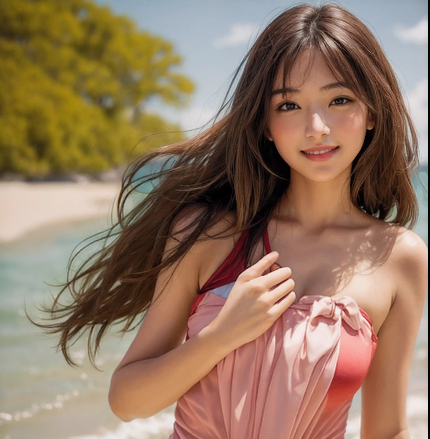 (Top image quality)、a smile、Beautuful Women、bustshot、One